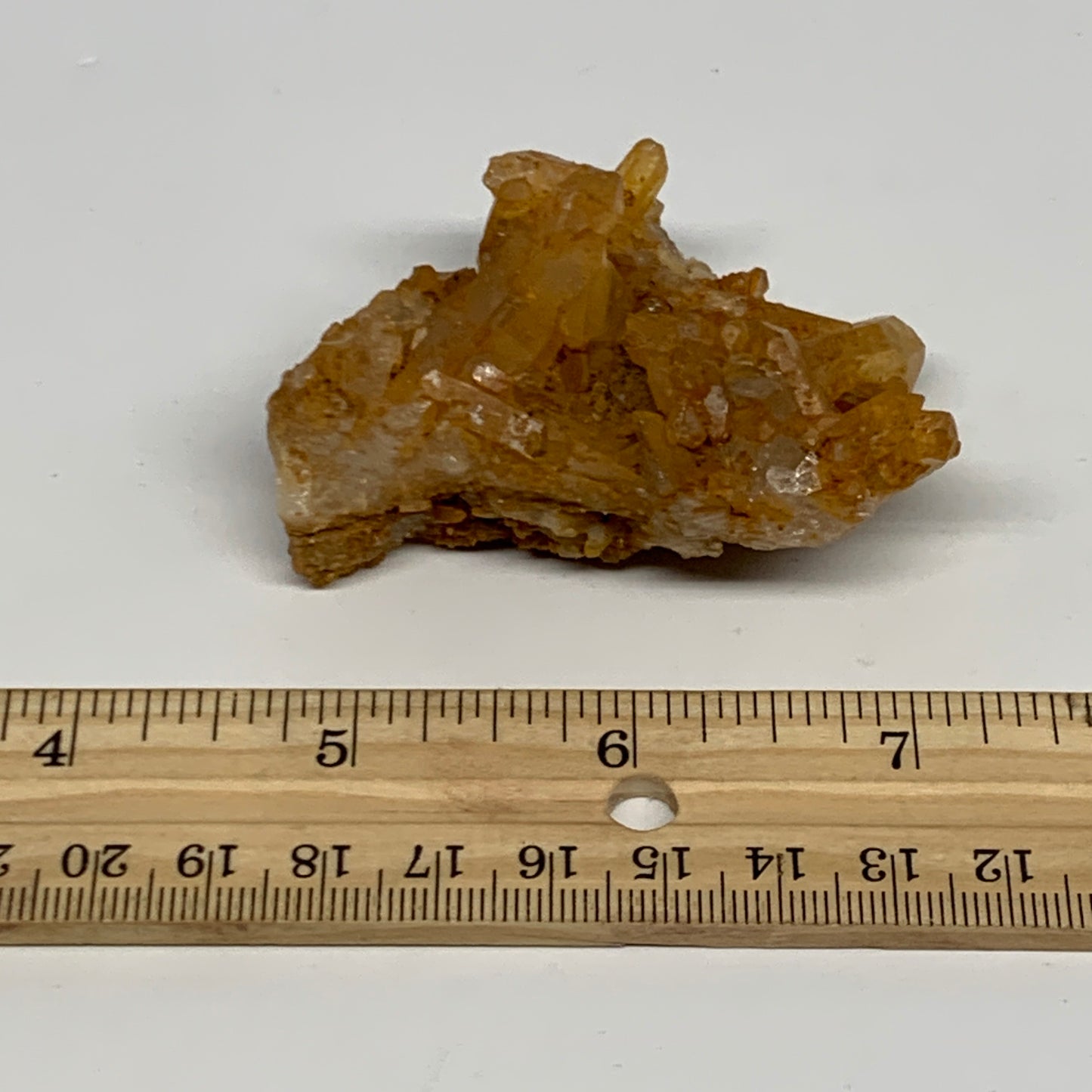 63.4g, 2.6"x1.8"x1.2", Orange Quartz Cluster Crystal Terminated @Brazil, B28934