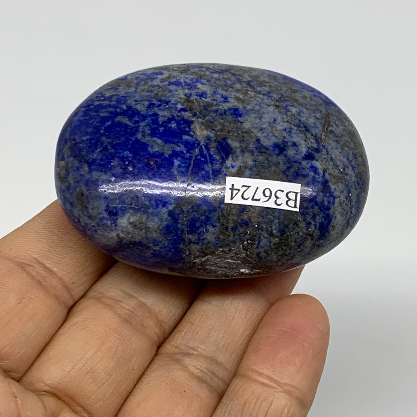 115.7g, 2.3"x1.7"x1", Natural Lapis Lazuli Palm Stone @Afghanistan, B36724