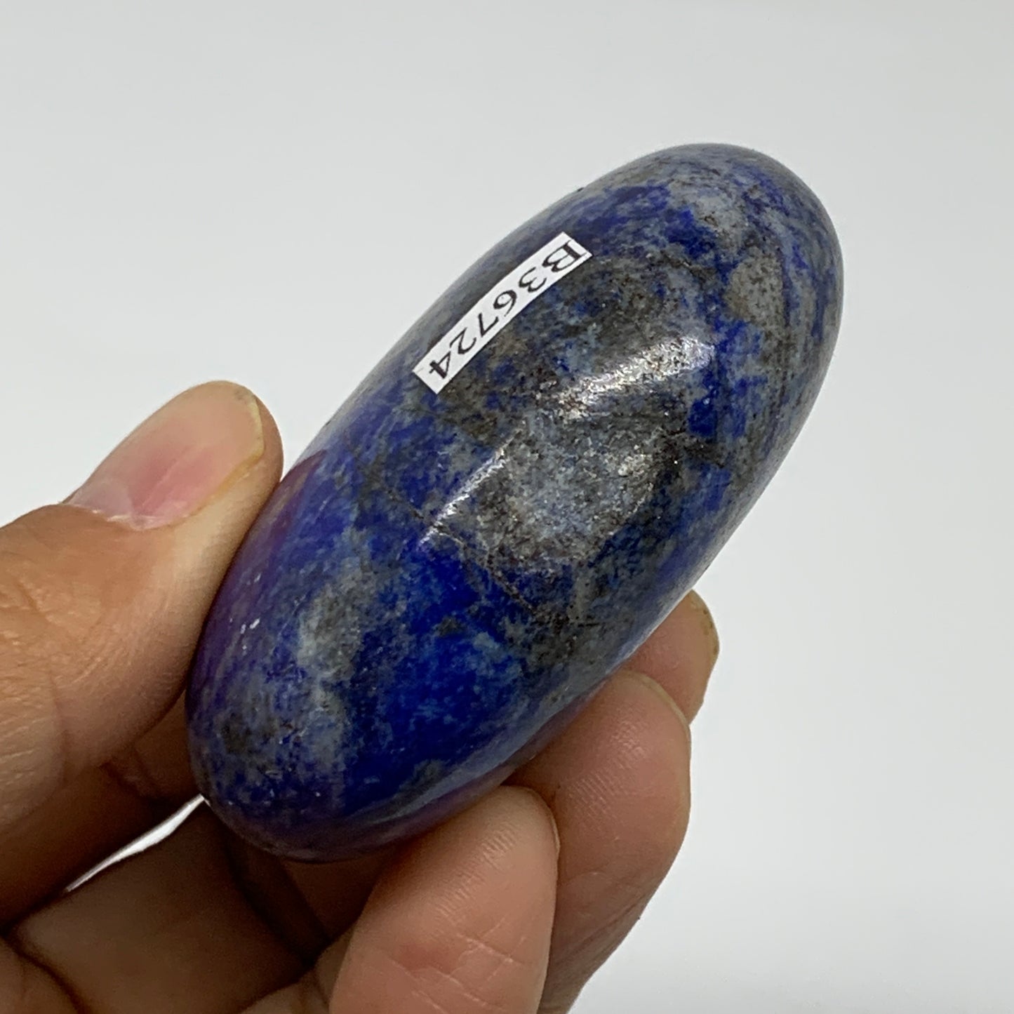 115.7g, 2.3"x1.7"x1", Natural Lapis Lazuli Palm Stone @Afghanistan, B36724