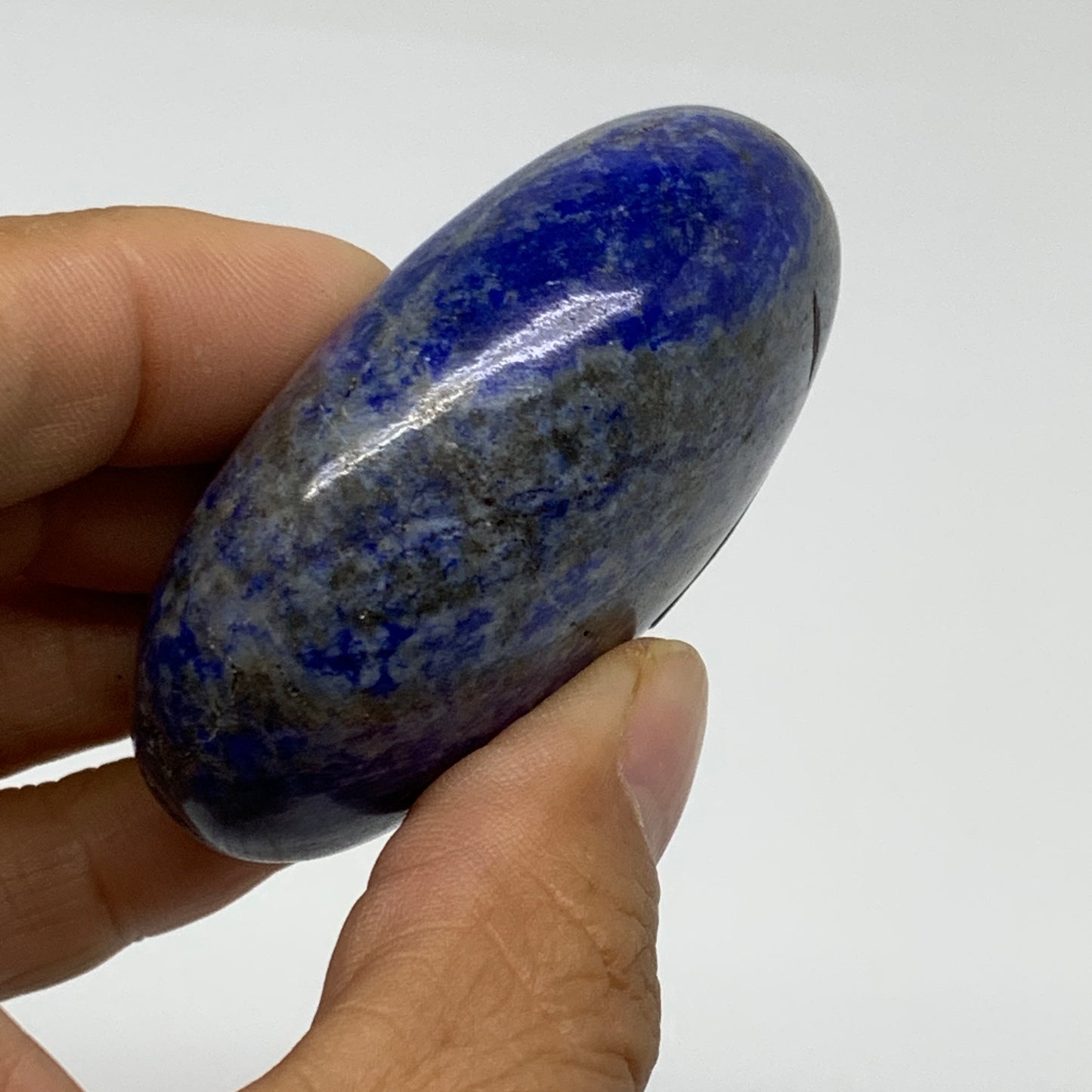 115.7g, 2.3"x1.7"x1", Natural Lapis Lazuli Palm Stone @Afghanistan, B36724