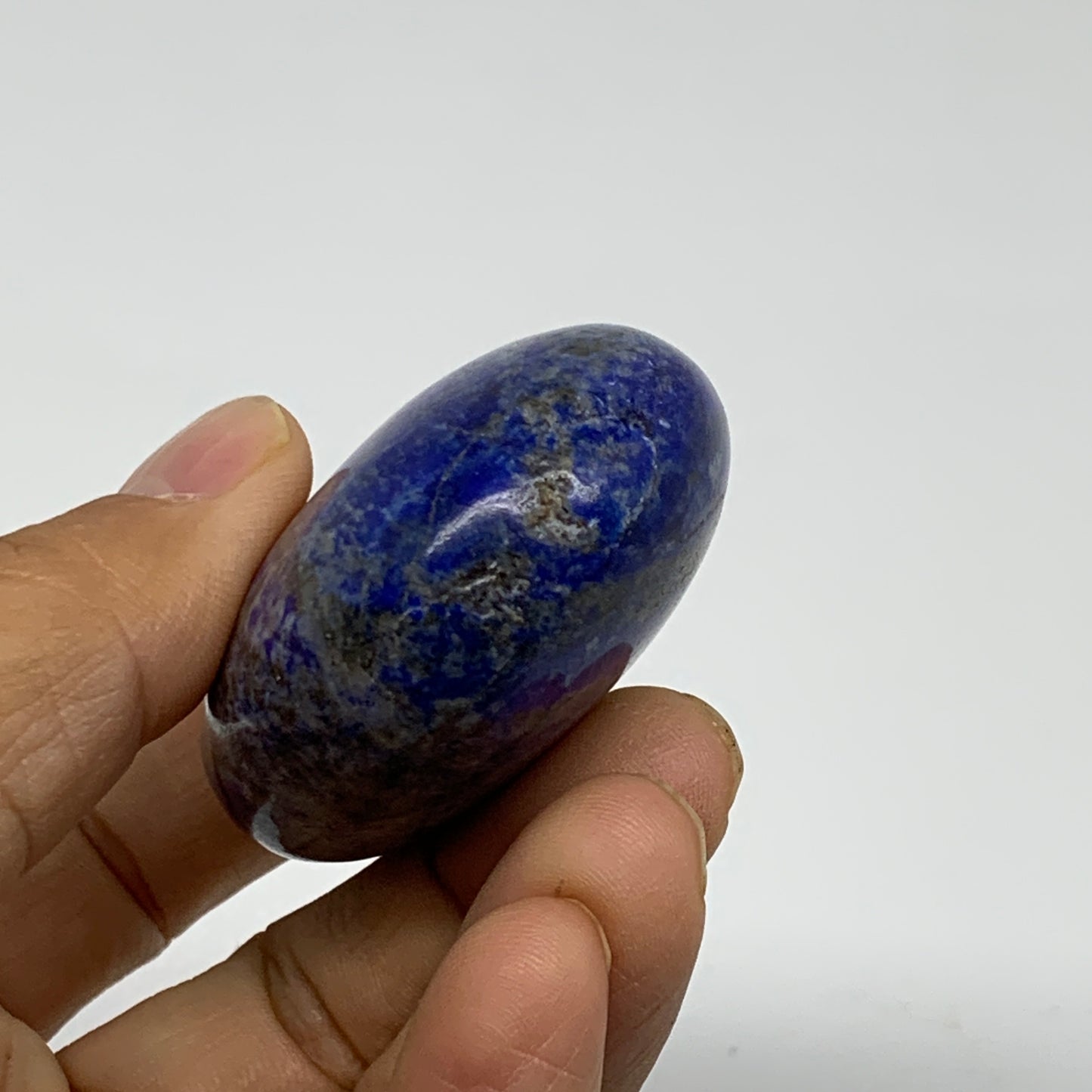 115.7g, 2.3"x1.7"x1", Natural Lapis Lazuli Palm Stone @Afghanistan, B36724