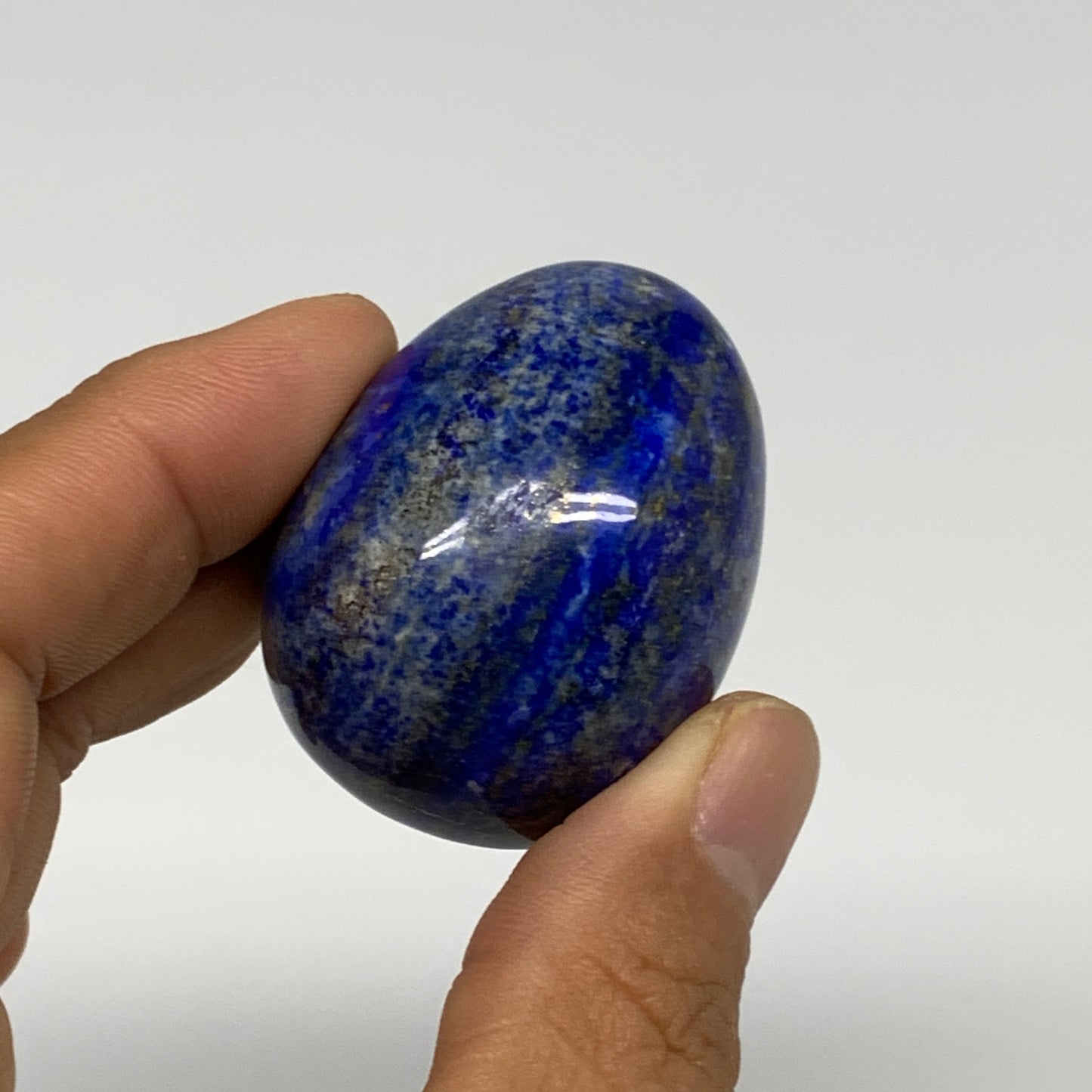 150.9g, 1.6"-1.7", 2pcs, Natural Lapis Lazuli Egg Polished @Afghanistan, B30413