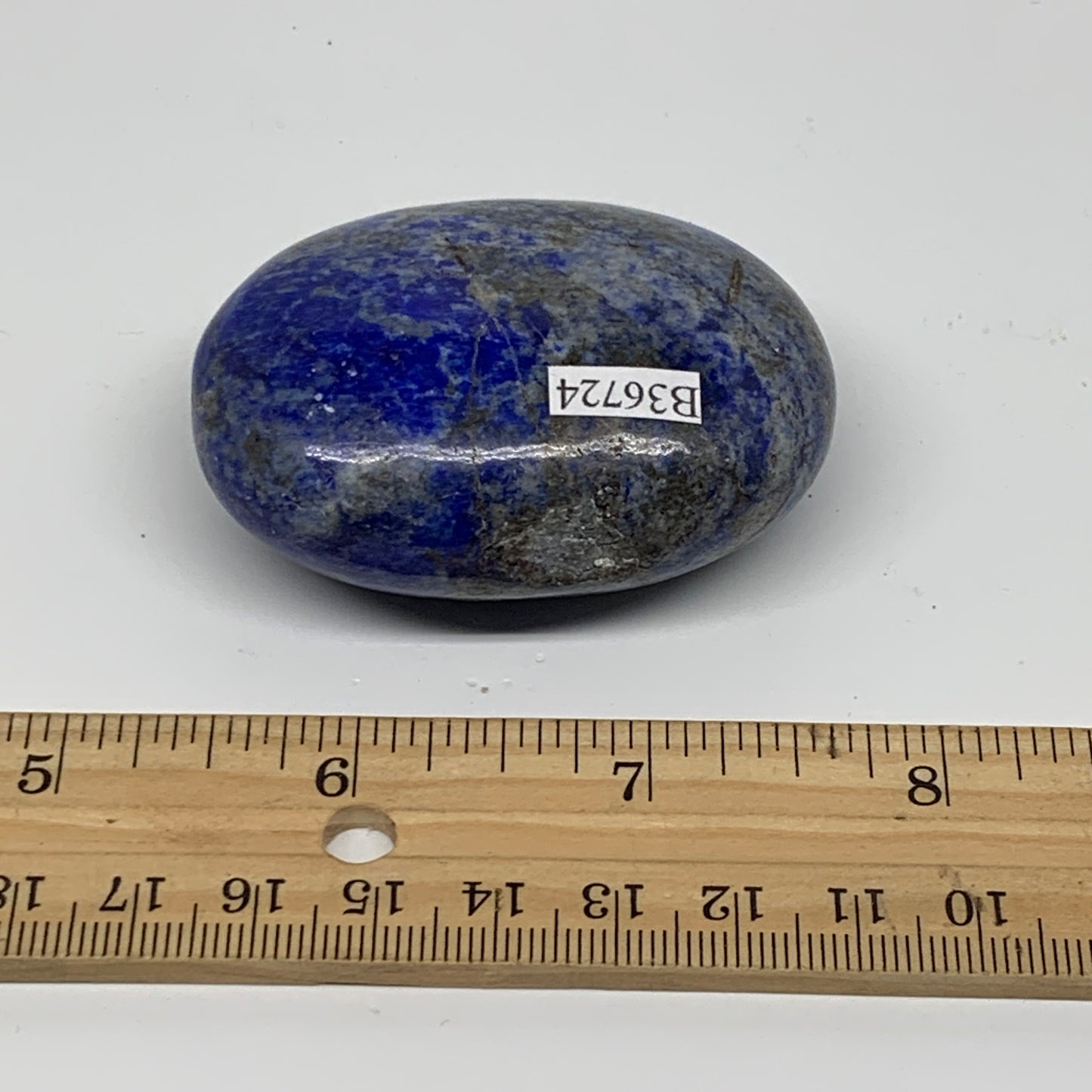 115.7g, 2.3"x1.7"x1", Natural Lapis Lazuli Palm Stone @Afghanistan, B36724
