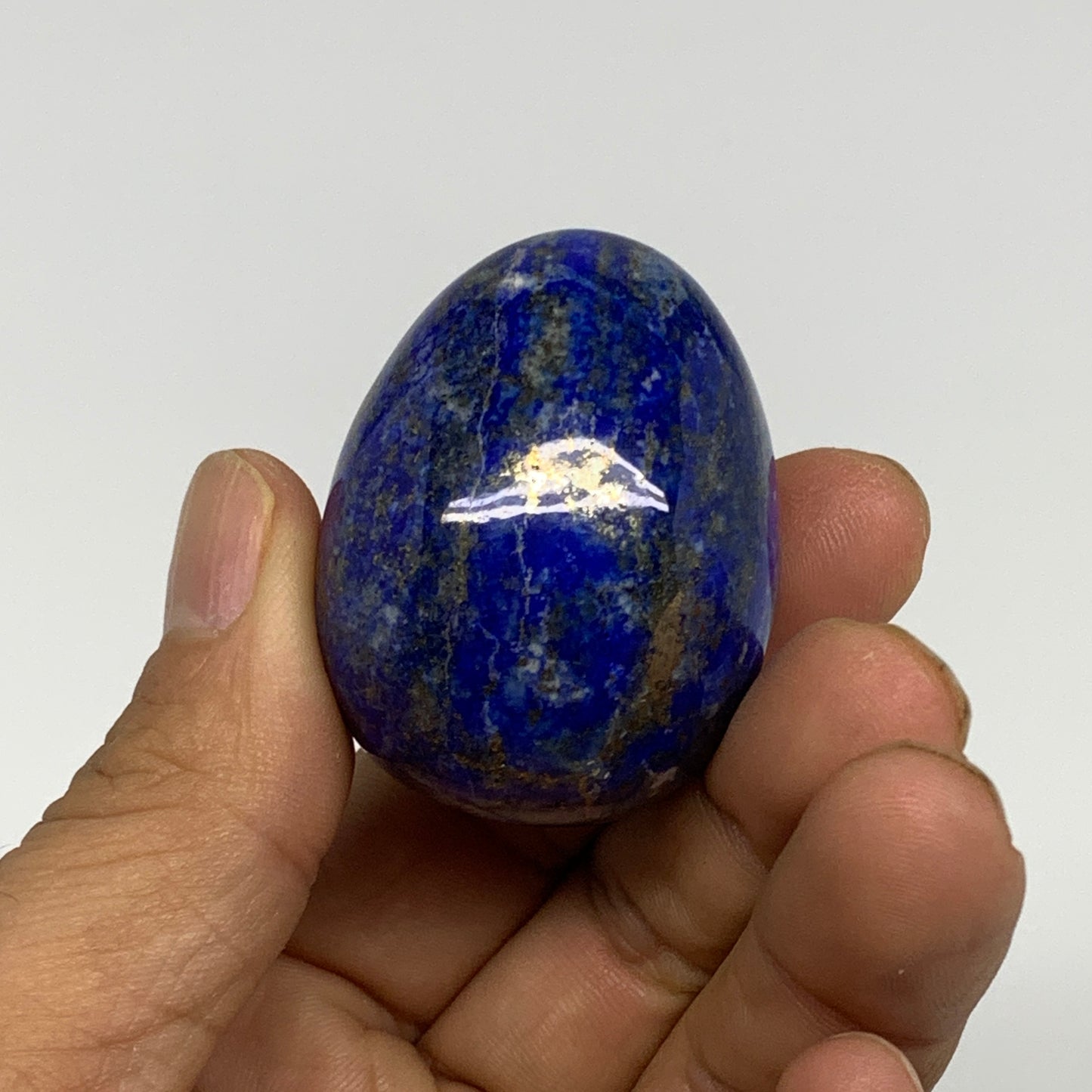 150.9g, 1.6"-1.7", 2pcs, Natural Lapis Lazuli Egg Polished @Afghanistan, B30413