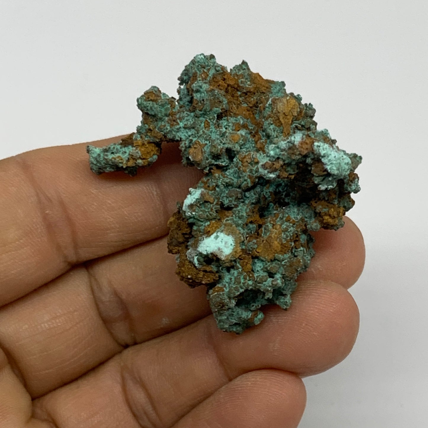 35.3g, 1.6"x1.4"x1.1", Malachite on Native Copper Mineral Specimens, B33962