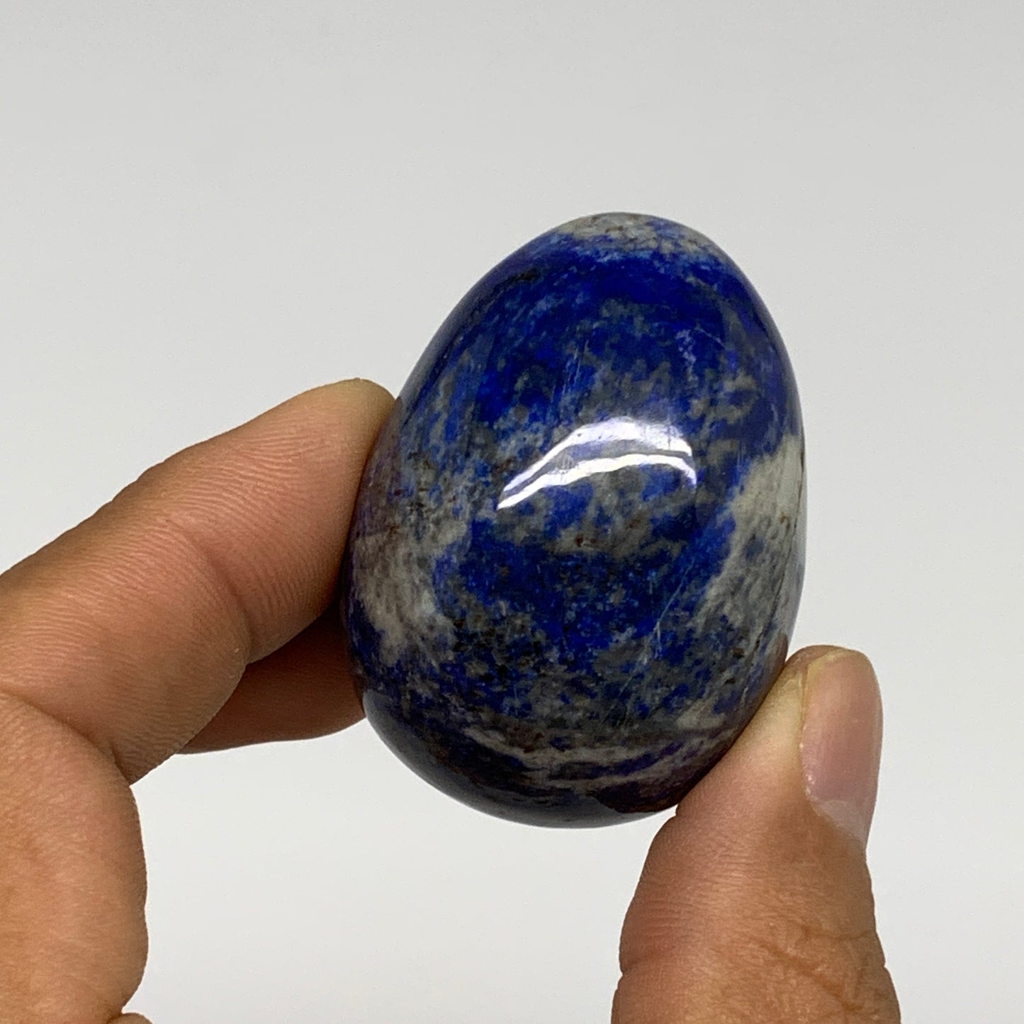 150.9g, 1.6"-1.7", 2pcs, Natural Lapis Lazuli Egg Polished @Afghanistan, B30413