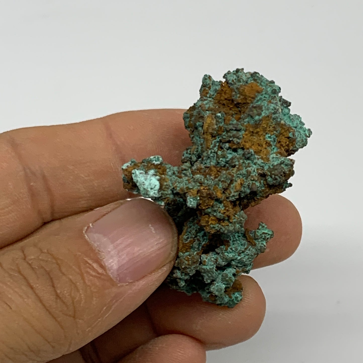 35.3g, 1.6"x1.4"x1.1", Malachite on Native Copper Mineral Specimens, B33962