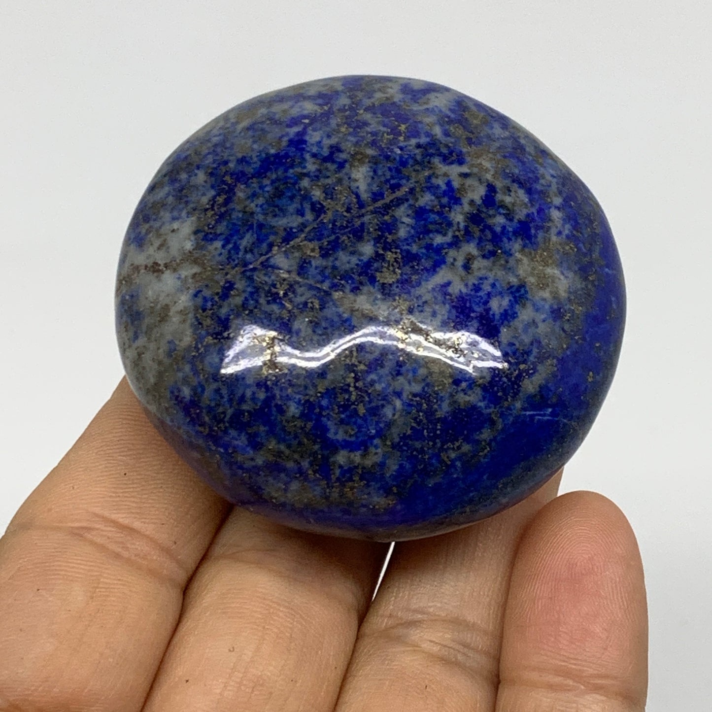 117.3g, 2.1"x2.1"x1", Natural Lapis Lazuli Palm Stone @Afghanistan, B36725