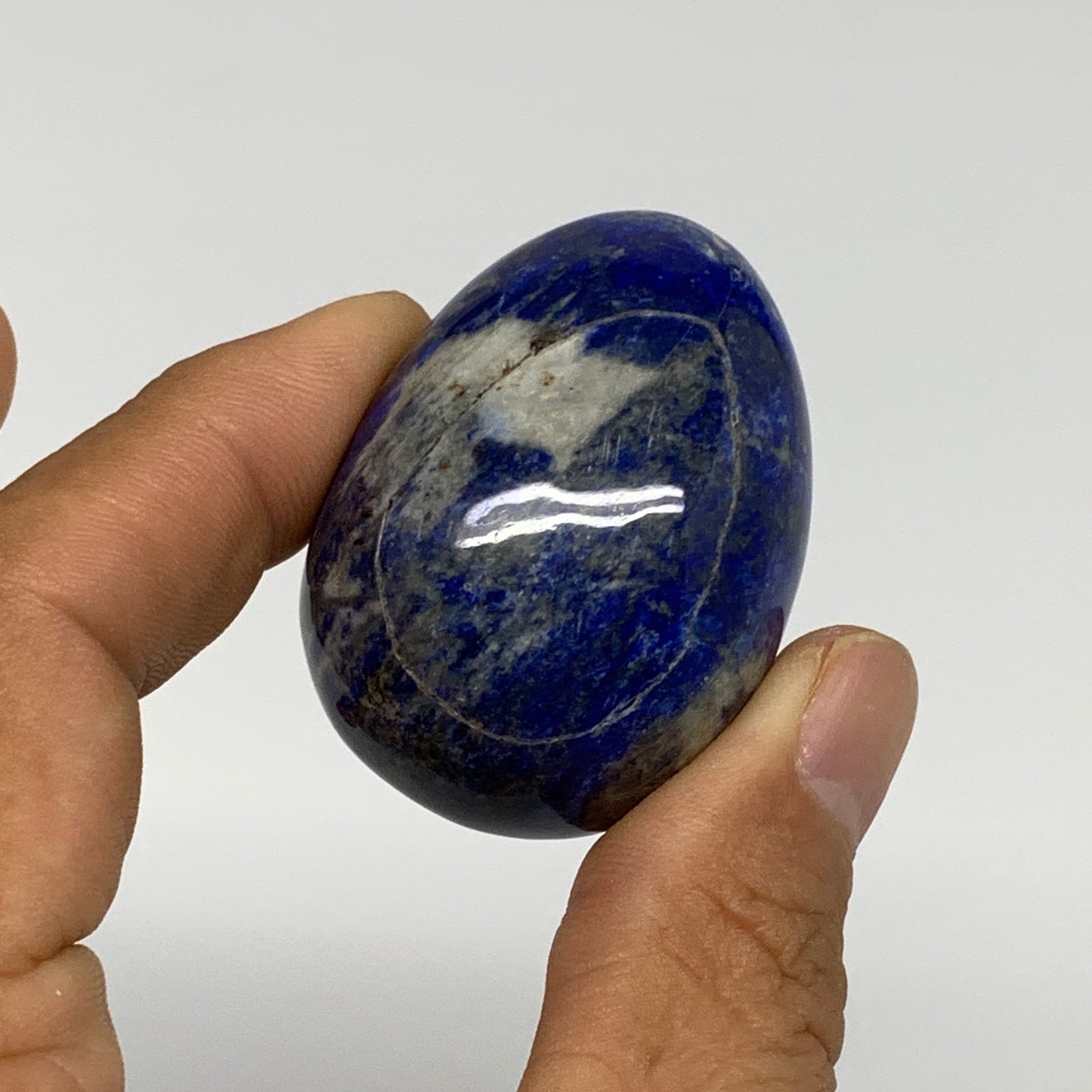 150.9g, 1.6"-1.7", 2pcs, Natural Lapis Lazuli Egg Polished @Afghanistan, B30413