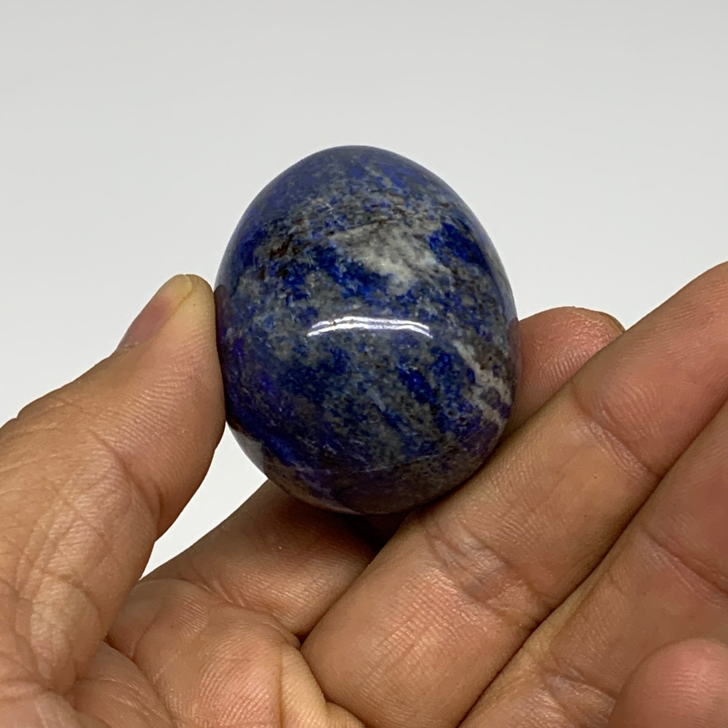 150.9g, 1.6"-1.7", 2pcs, Natural Lapis Lazuli Egg Polished @Afghanistan, B30413