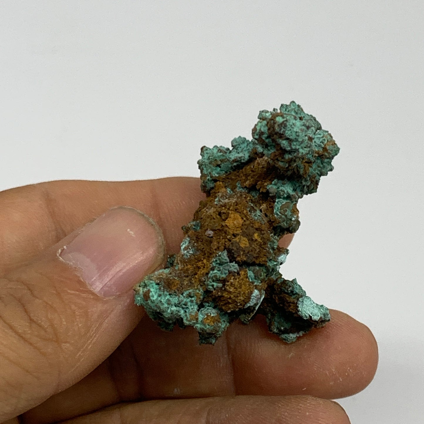 35.3g, 1.6"x1.4"x1.1", Malachite on Native Copper Mineral Specimens, B33962