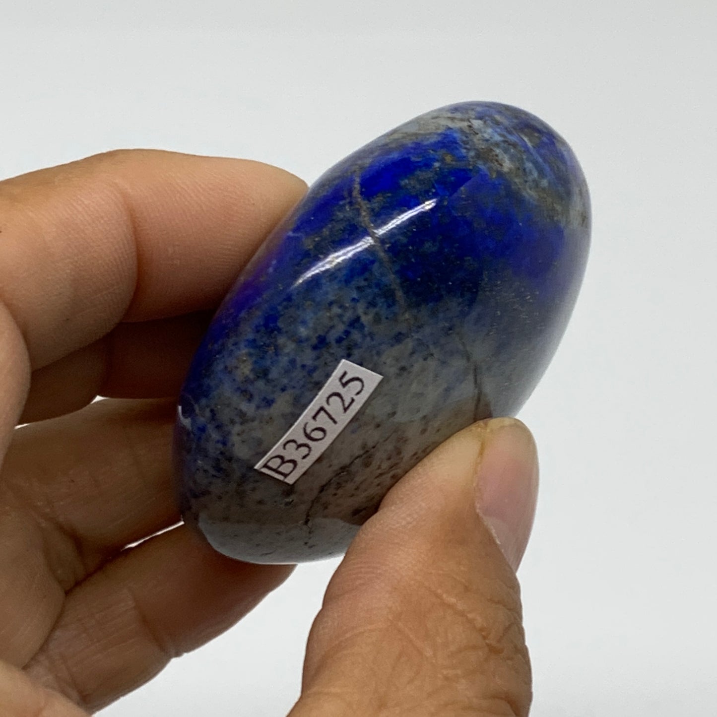 117.3g, 2.1"x2.1"x1", Natural Lapis Lazuli Palm Stone @Afghanistan, B36725