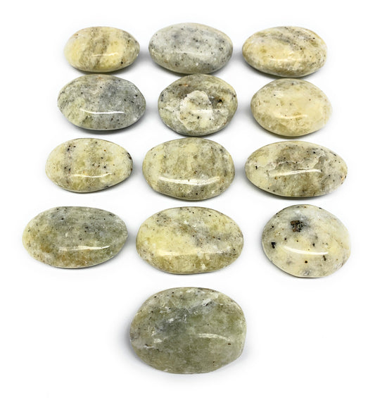 2.2 Lbs, 1.8"-2.4", 13pcs, Yellow Calcite Palm-Stone Crystal Polished, B17771
