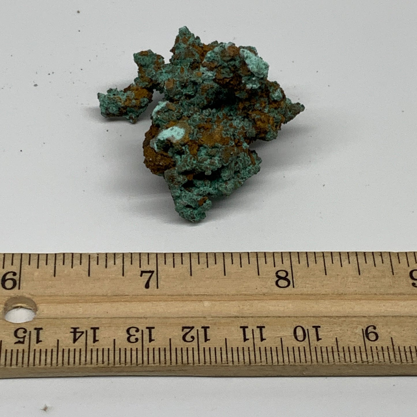 35.3g, 1.6"x1.4"x1.1", Malachite on Native Copper Mineral Specimens, B33962