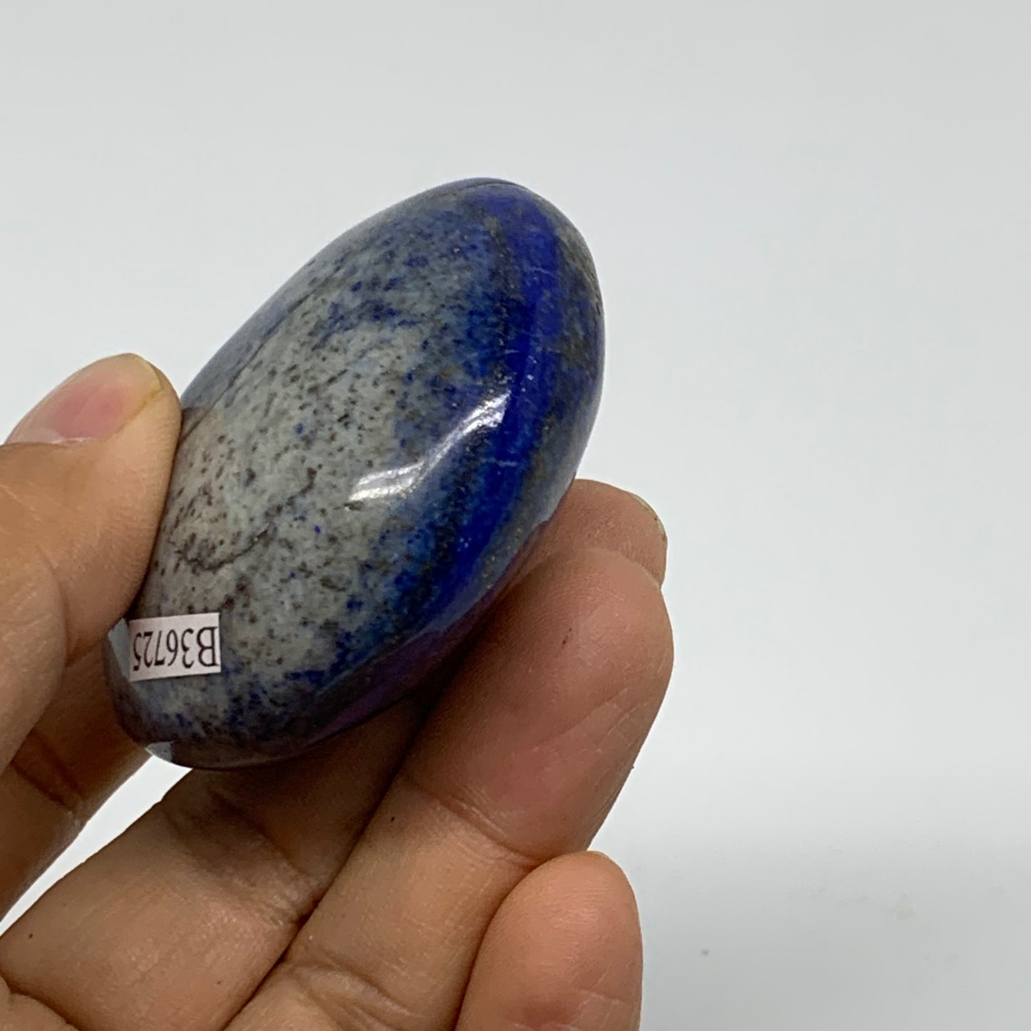 117.3g, 2.1"x2.1"x1", Natural Lapis Lazuli Palm Stone @Afghanistan, B36725
