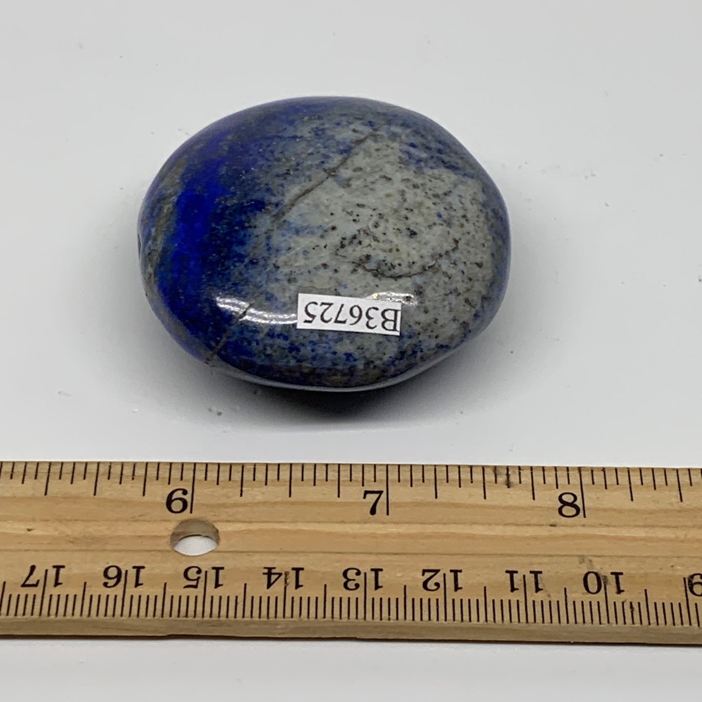 117.3g, 2.1"x2.1"x1", Natural Lapis Lazuli Palm Stone @Afghanistan, B36725