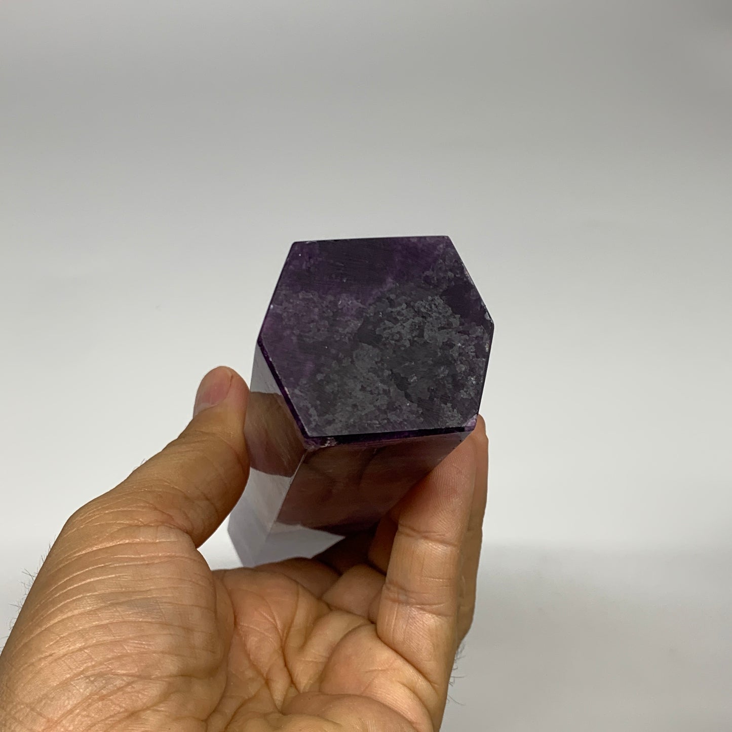 1.26 lbs,  7.2"x1.6"x1.5" Natural Fluorite Tower Obelisk Point Crystal, B29685