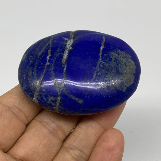 85g, 2.4"x1.7"x0.8", Natural Lapis Lazuli Palm Stone @Afghanistan, B36726
