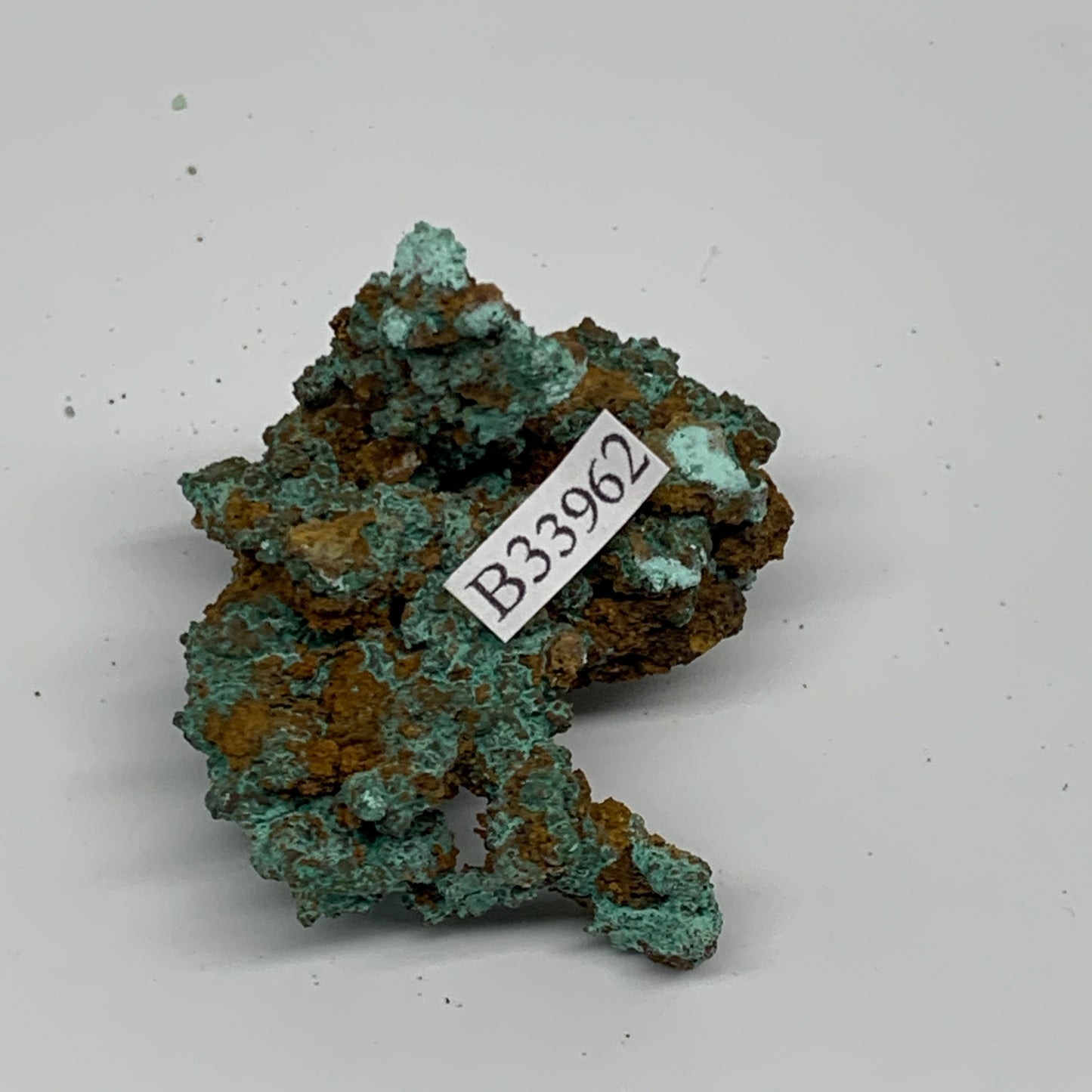 35.3g, 1.6"x1.4"x1.1", Malachite on Native Copper Mineral Specimens, B33962