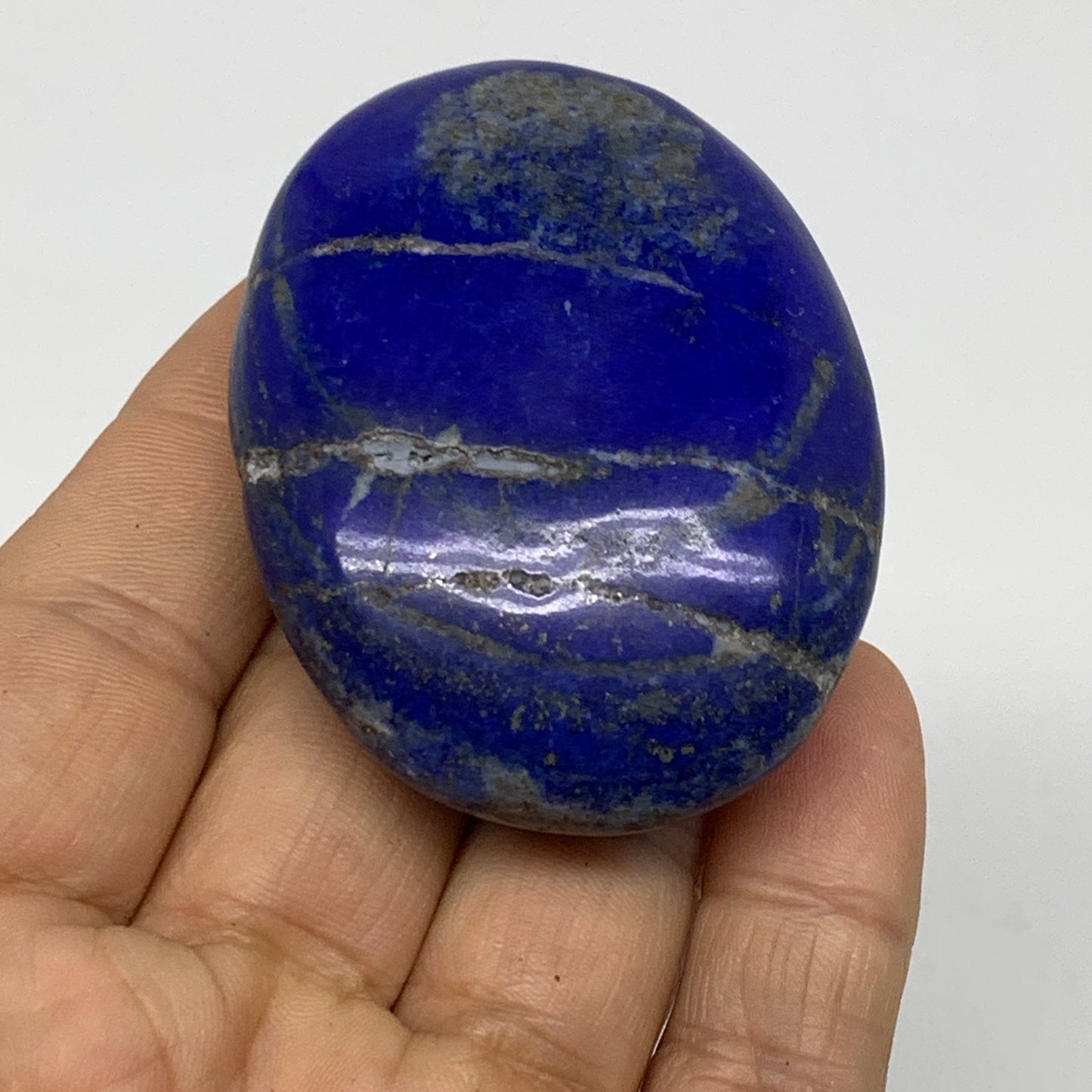 85g, 2.4"x1.7"x0.8", Natural Lapis Lazuli Palm Stone @Afghanistan, B36726