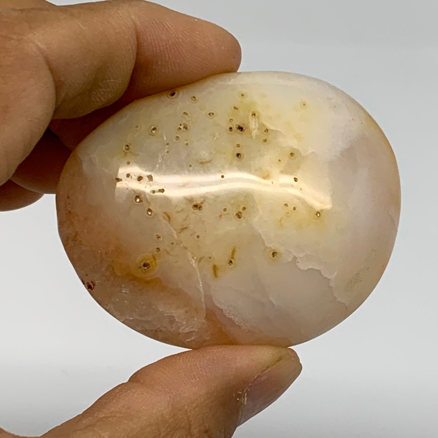 168.5g, 2.2"-2", 2pcs, Red Carnelian Palm-Stone Gem Crystal Polished, B37628