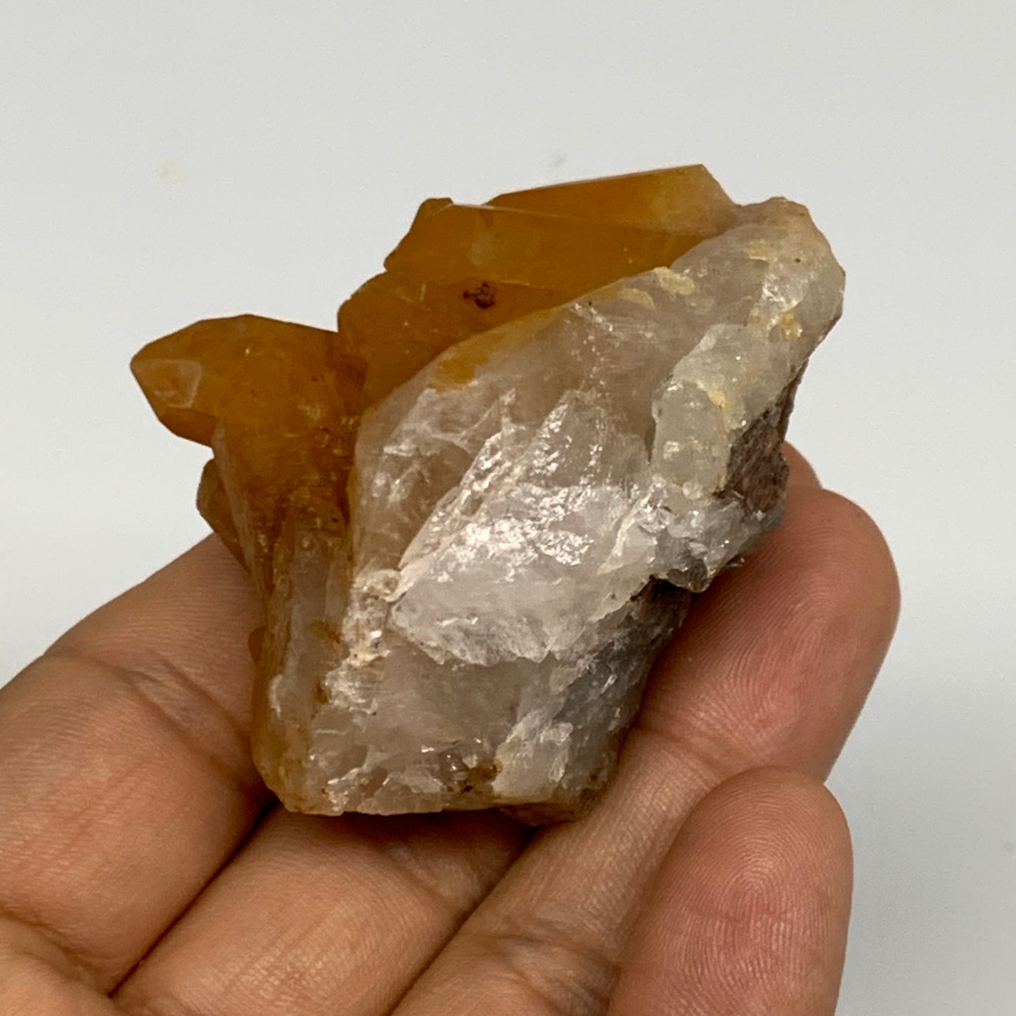66.3g, 2.3"x1.5"x1.6", Orange Quartz Cluster Crystal Terminated @Brazil, B28936