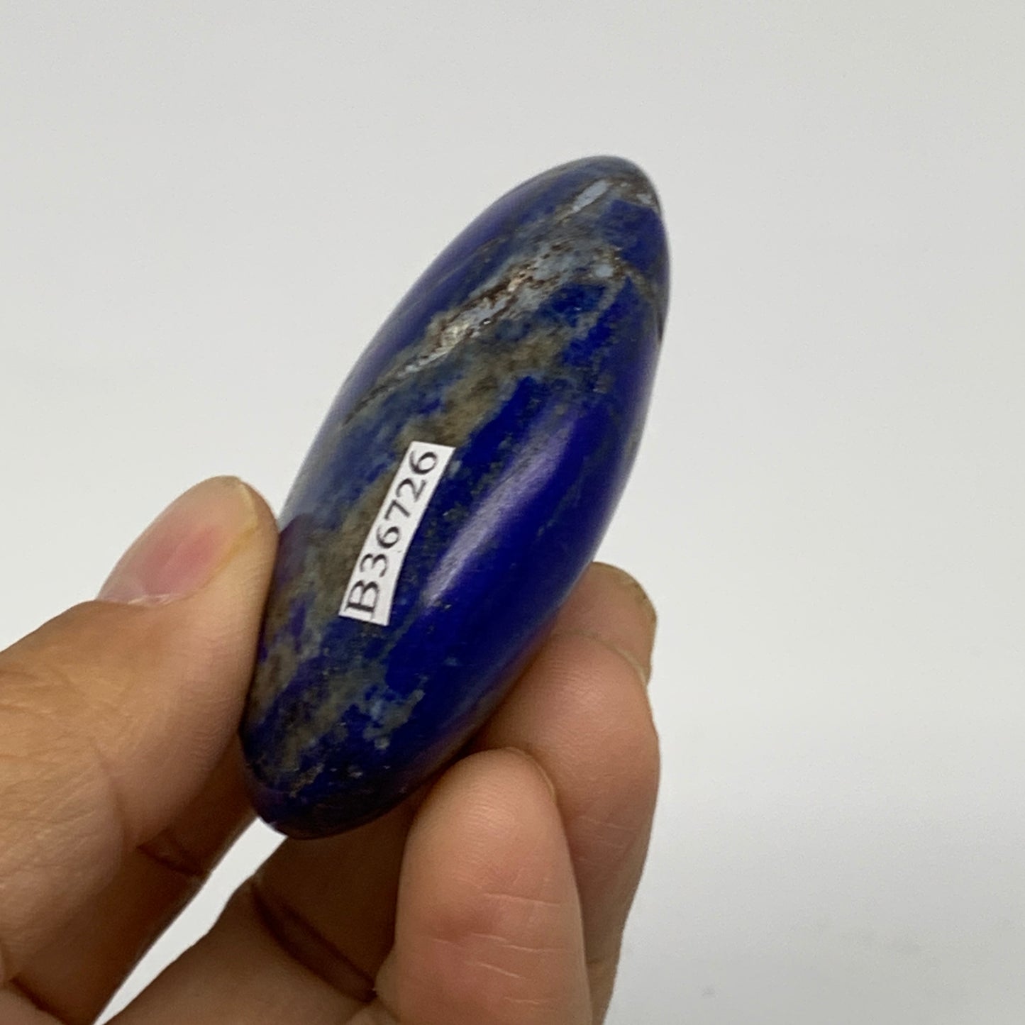 85g, 2.4"x1.7"x0.8", Natural Lapis Lazuli Palm Stone @Afghanistan, B36726