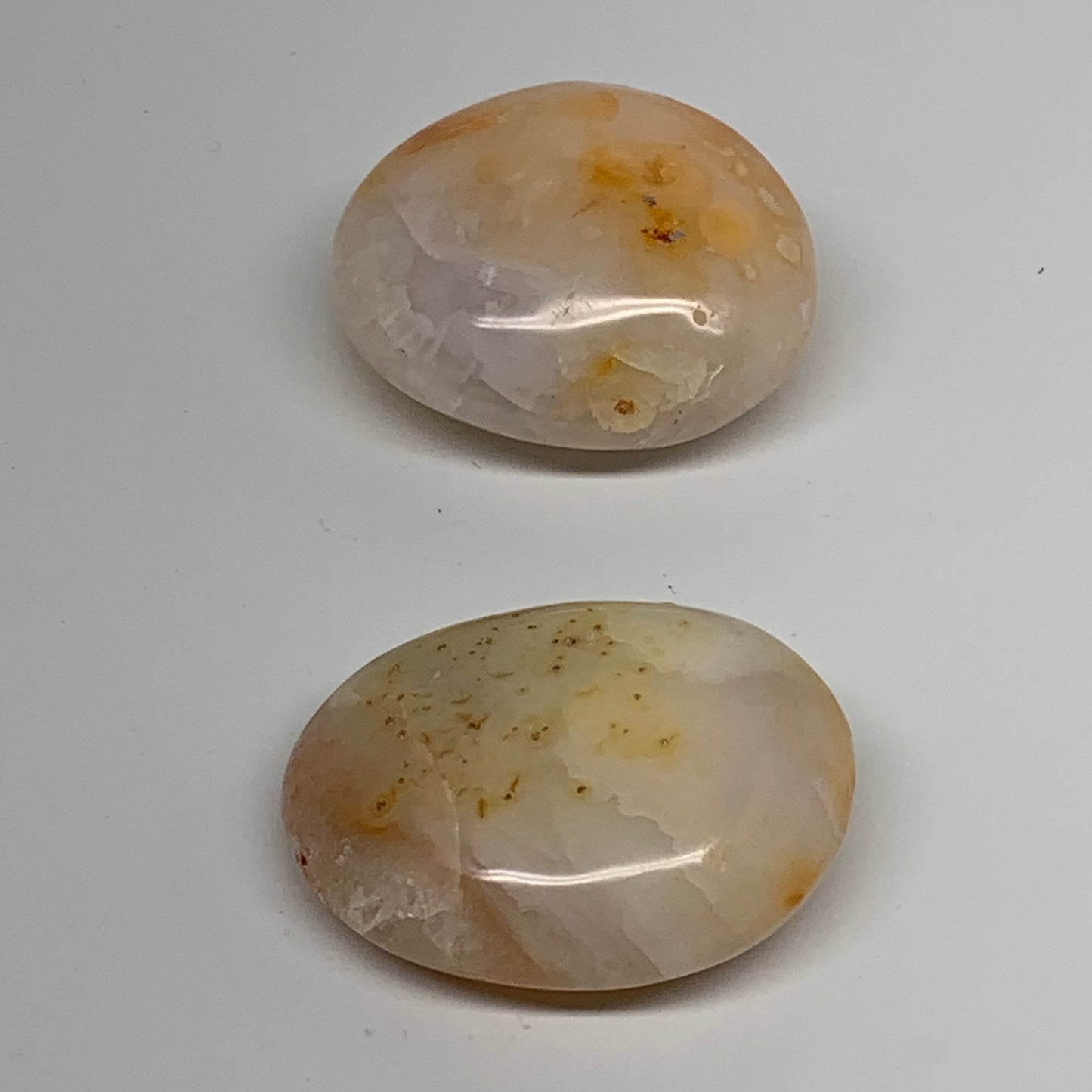 168.5g, 2.2"-2", 2pcs, Red Carnelian Palm-Stone Gem Crystal Polished, B37628