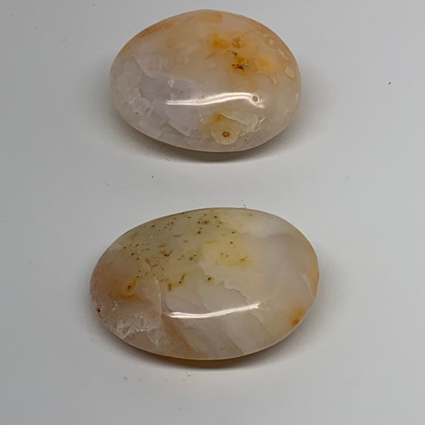 168.5g, 2.2"-2", 2pcs, Red Carnelian Palm-Stone Gem Crystal Polished, B37628