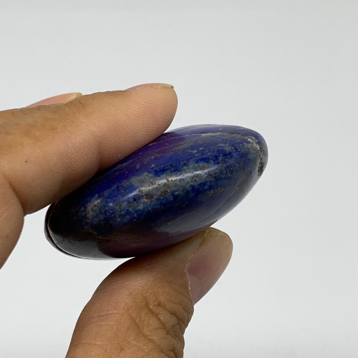 85g, 2.4"x1.7"x0.8", Natural Lapis Lazuli Palm Stone @Afghanistan, B36726
