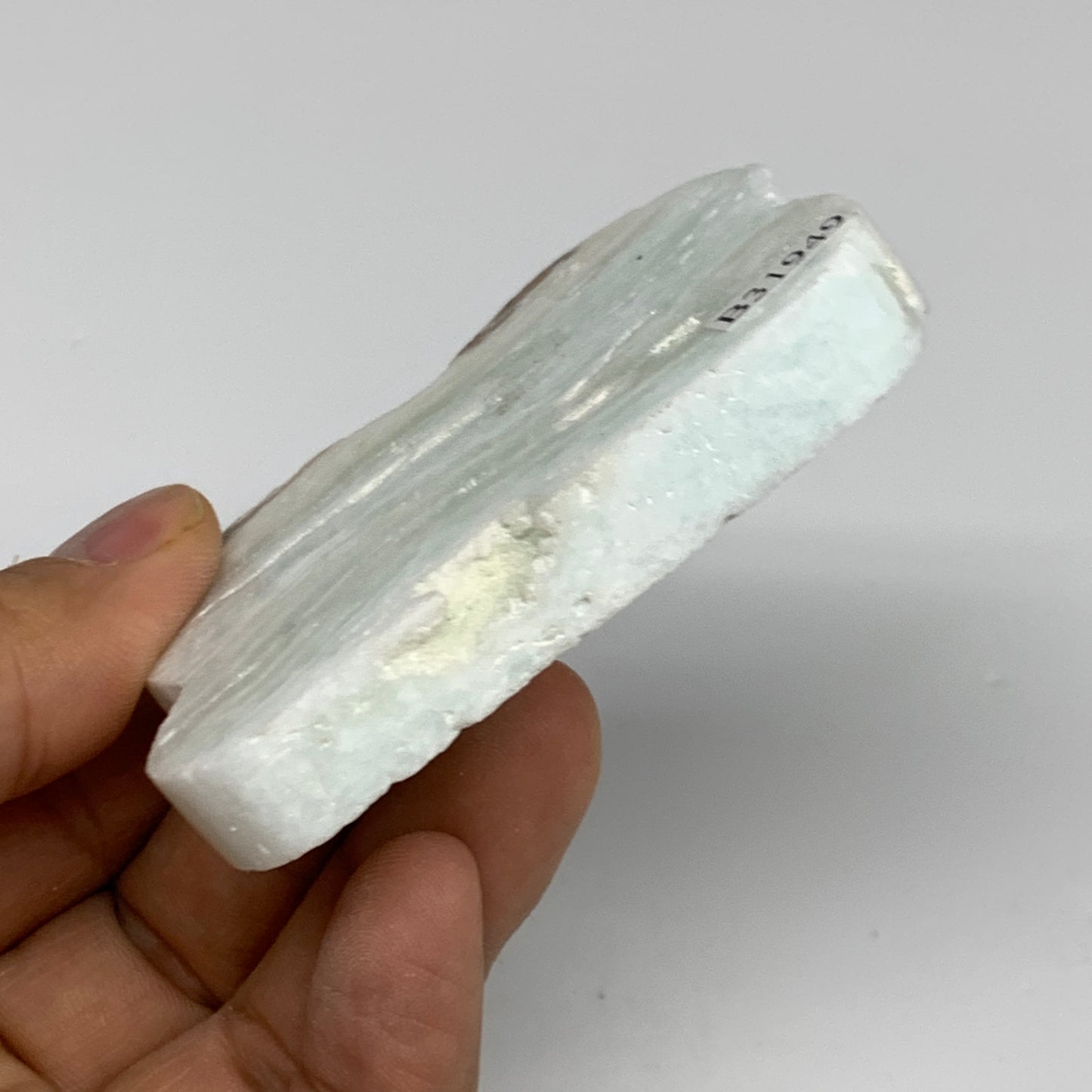 77.2g, 2.6"x2"x0.3", Natural Caribbean Calcite Cloud Crystal @Afghanistan, B3194