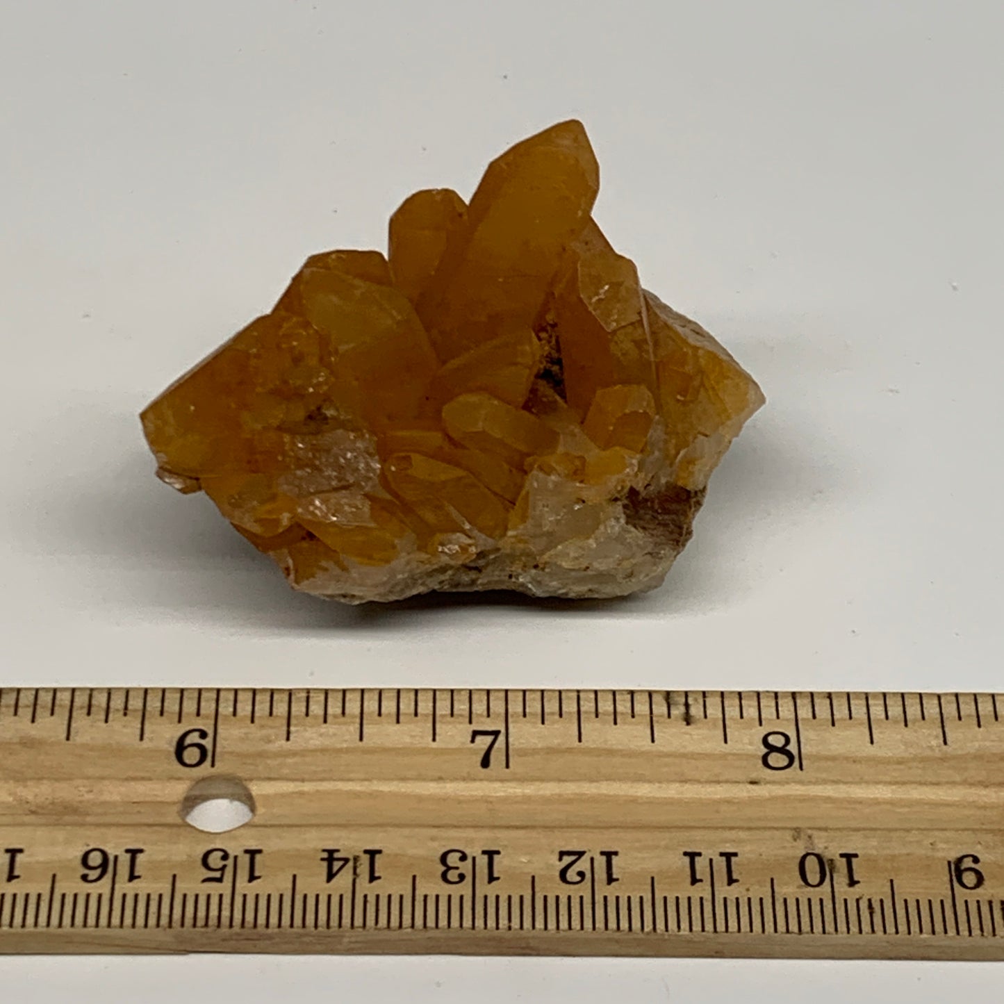 66.3g, 2.3"x1.5"x1.6", Orange Quartz Cluster Crystal Terminated @Brazil, B28936