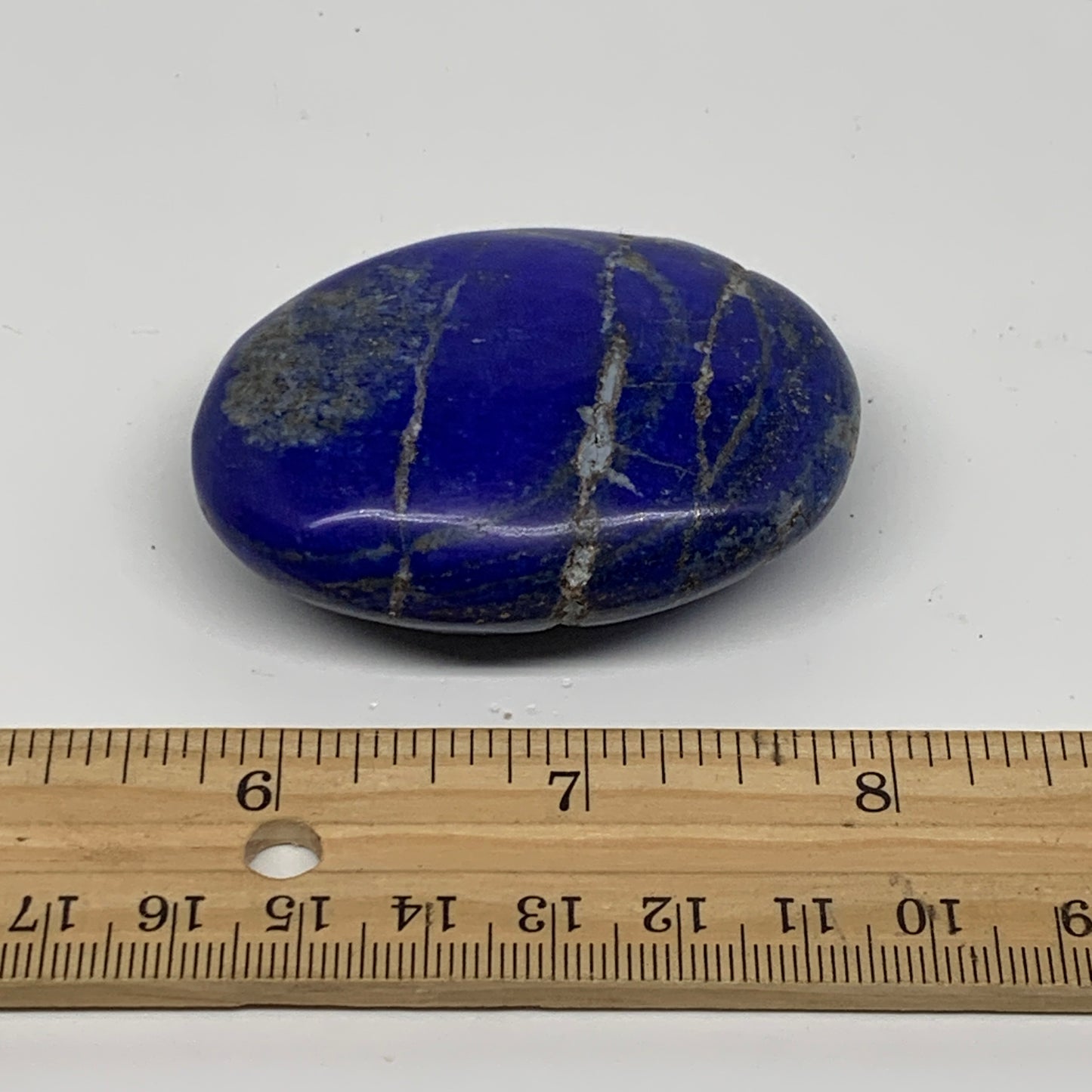 85g, 2.4"x1.7"x0.8", Natural Lapis Lazuli Palm Stone @Afghanistan, B36726