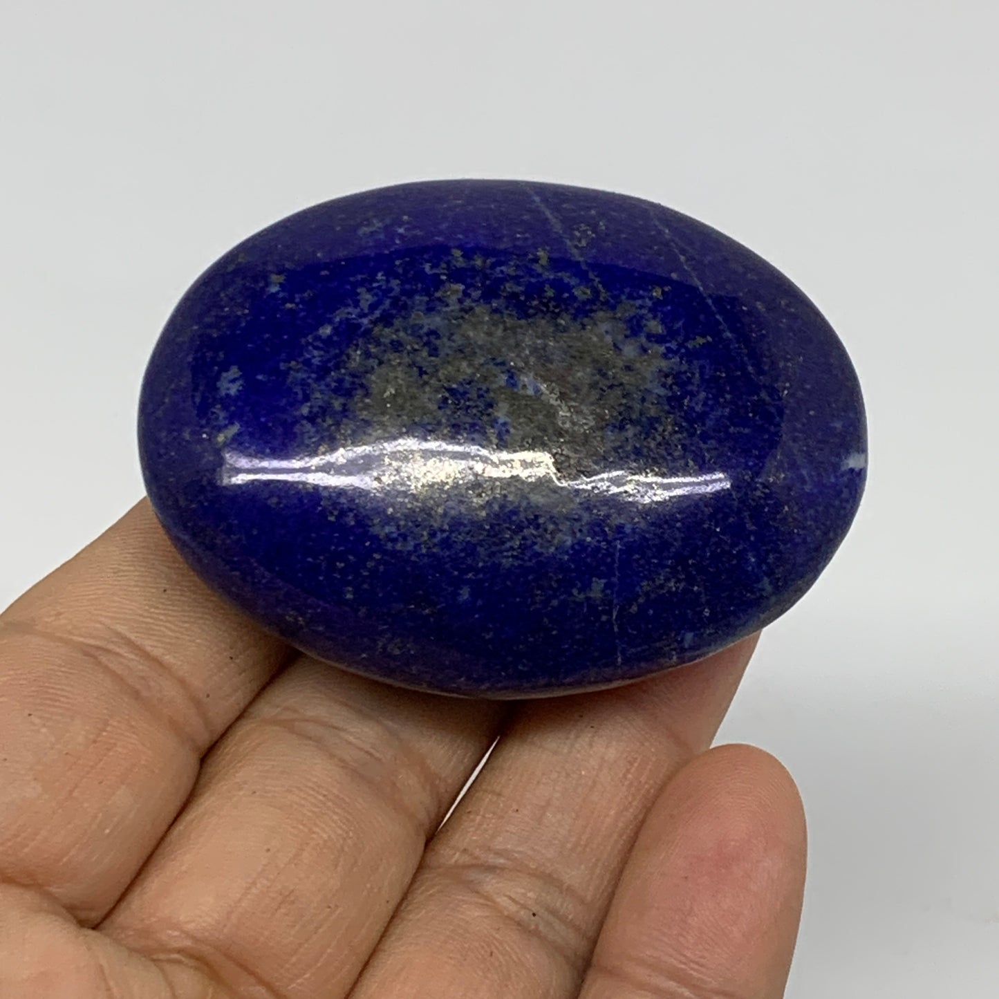 82.5g, 2.3"x1.7"x0.8", Natural Lapis Lazuli Palm Stone @Afghanistan, B36727