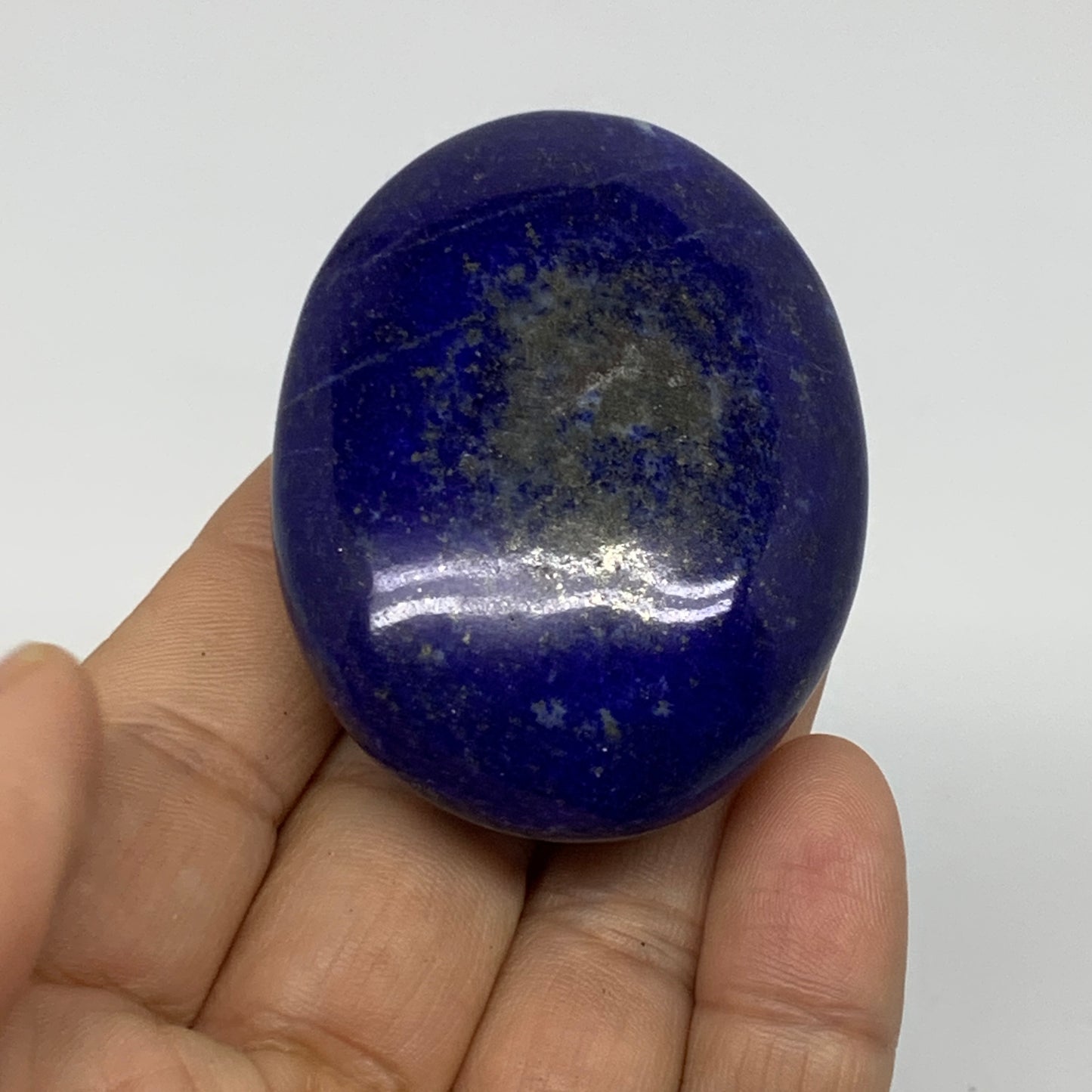 82.5g, 2.3"x1.7"x0.8", Natural Lapis Lazuli Palm Stone @Afghanistan, B36727