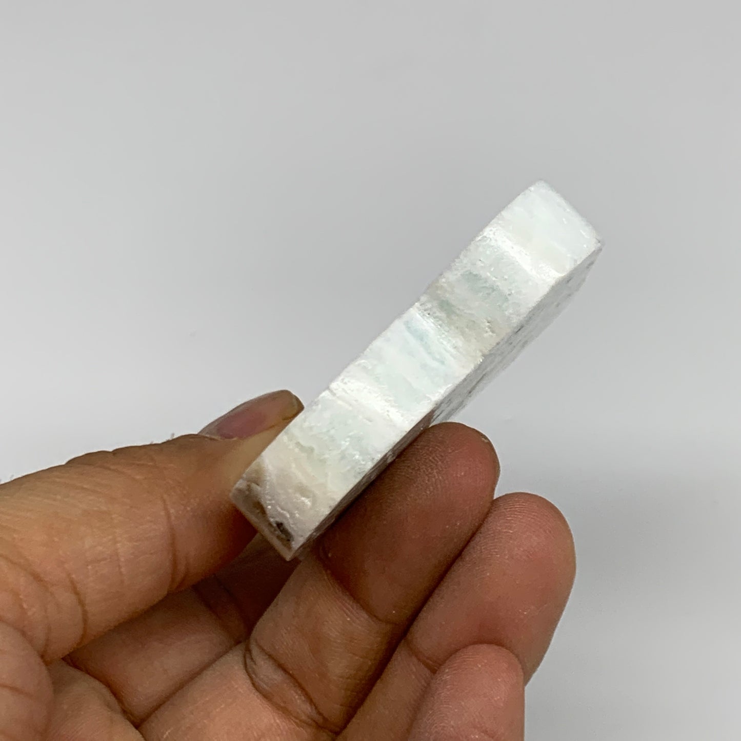 77.2g, 2.6"x2"x0.3", Natural Caribbean Calcite Cloud Crystal @Afghanistan, B3194