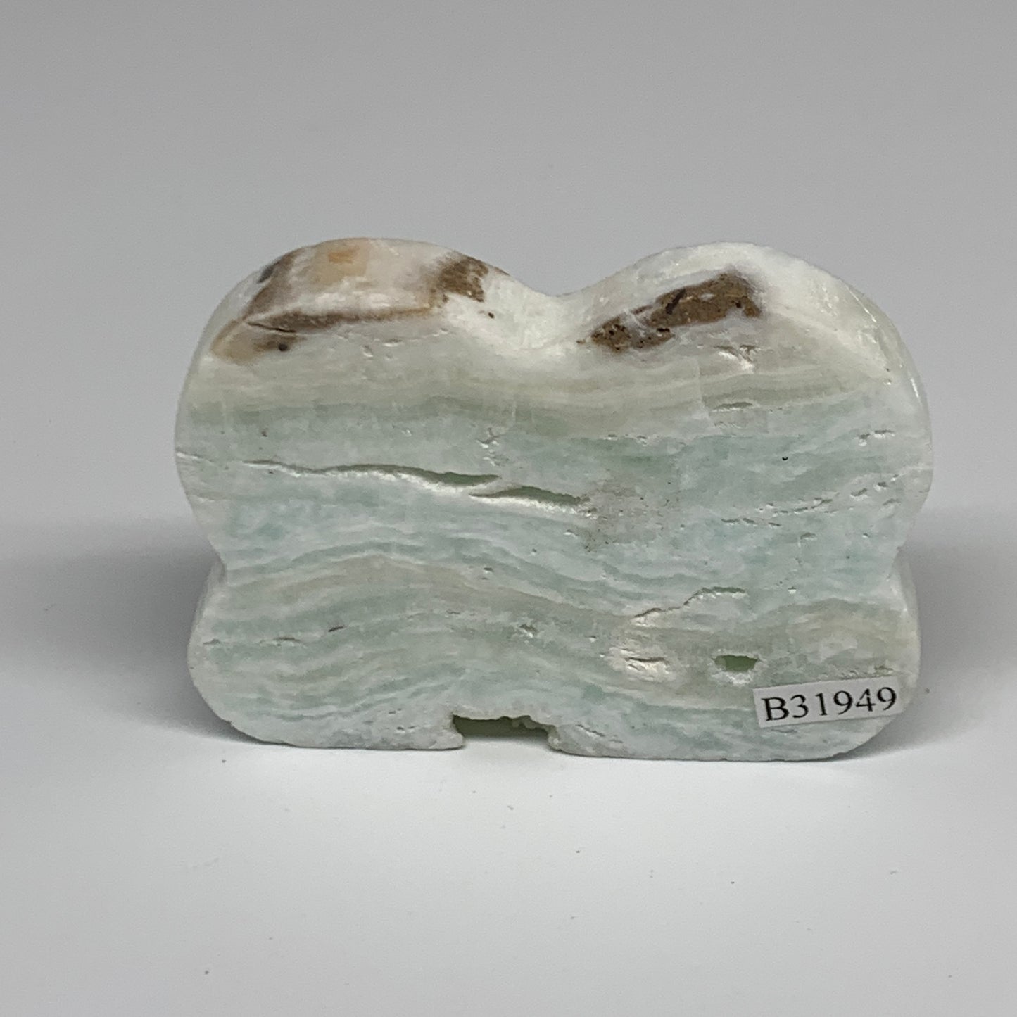 77.2g, 2.6"x2"x0.3", Natural Caribbean Calcite Cloud Crystal @Afghanistan, B3194