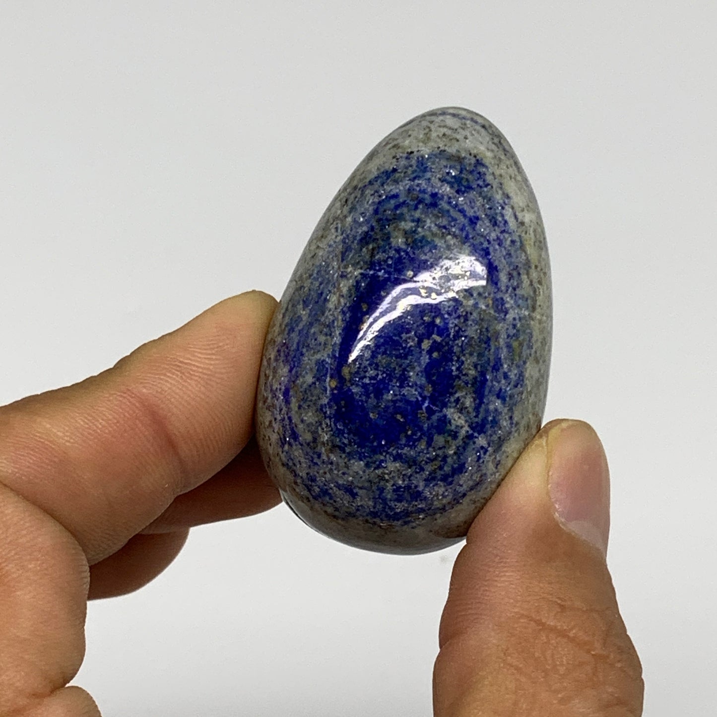 146.1g, 1.8"-1.9", 2pcs, Natural Lapis Lazuli Egg Polished @Afghanistan, B30415