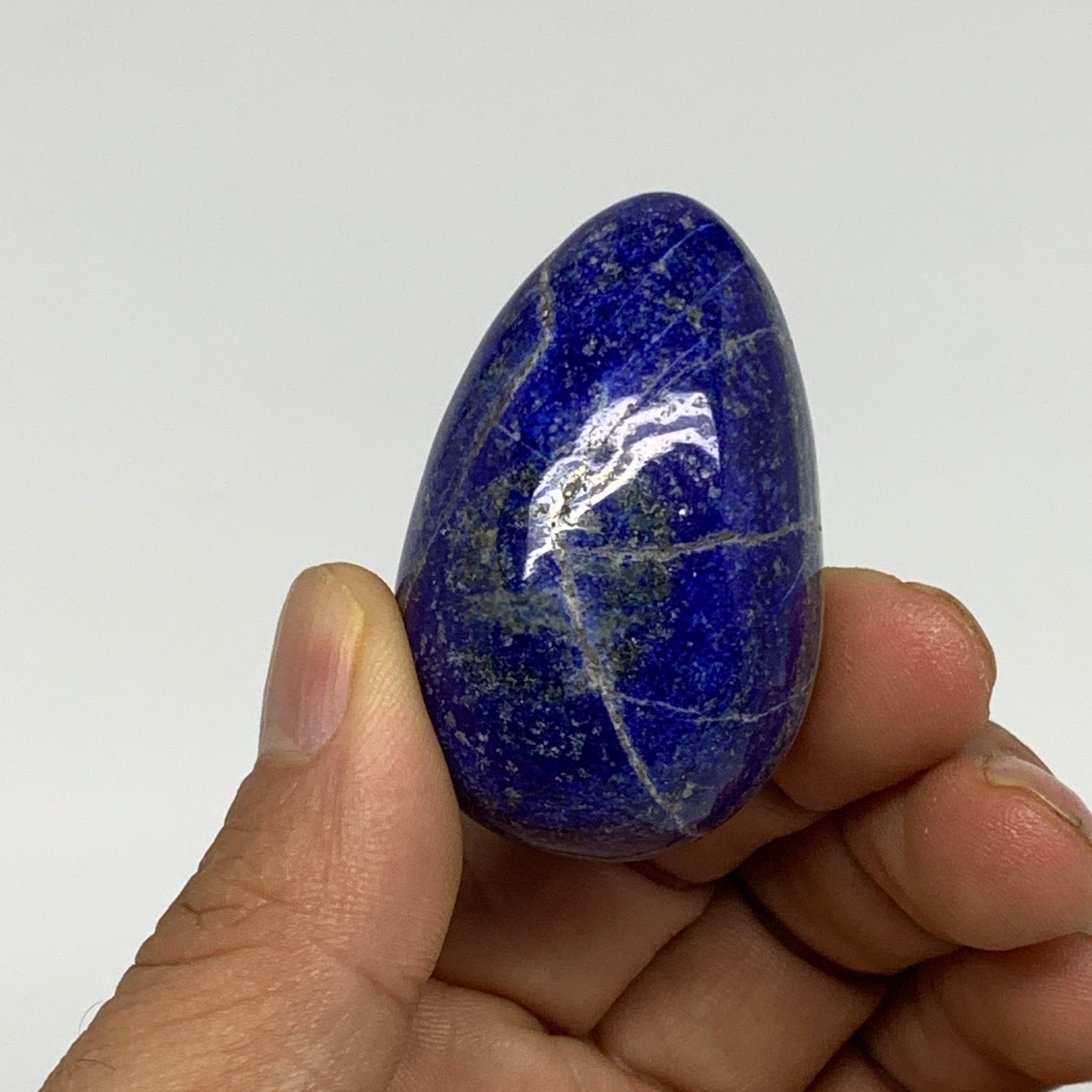 146.1g, 1.8"-1.9", 2pcs, Natural Lapis Lazuli Egg Polished @Afghanistan, B30415