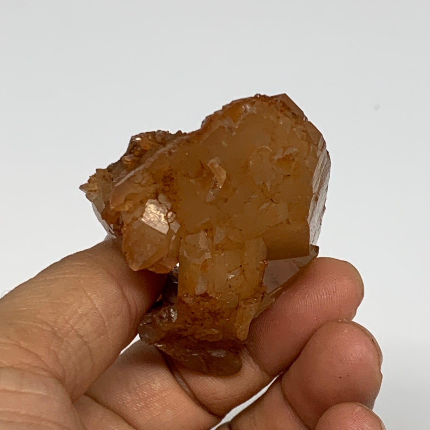 74.6g, 2.3"x1.6"x1.8", Orange Quartz Cluster Crystal Terminated @Brazil, B28937