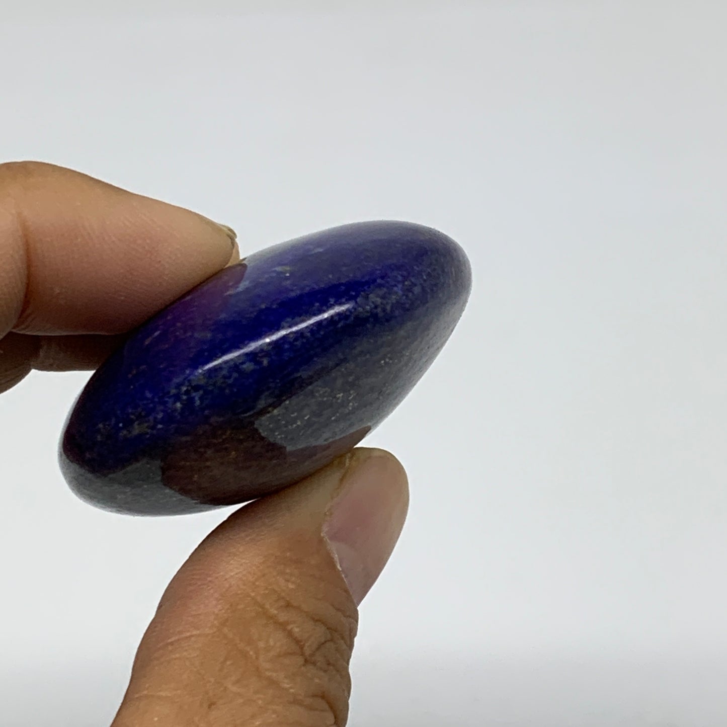 82.5g, 2.3"x1.7"x0.8", Natural Lapis Lazuli Palm Stone @Afghanistan, B36727