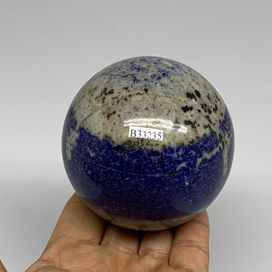 1.43 lbs, 3" (75mm), Lapis Lazuli Sphere Ball Gemstone @Afghanistan, B33235