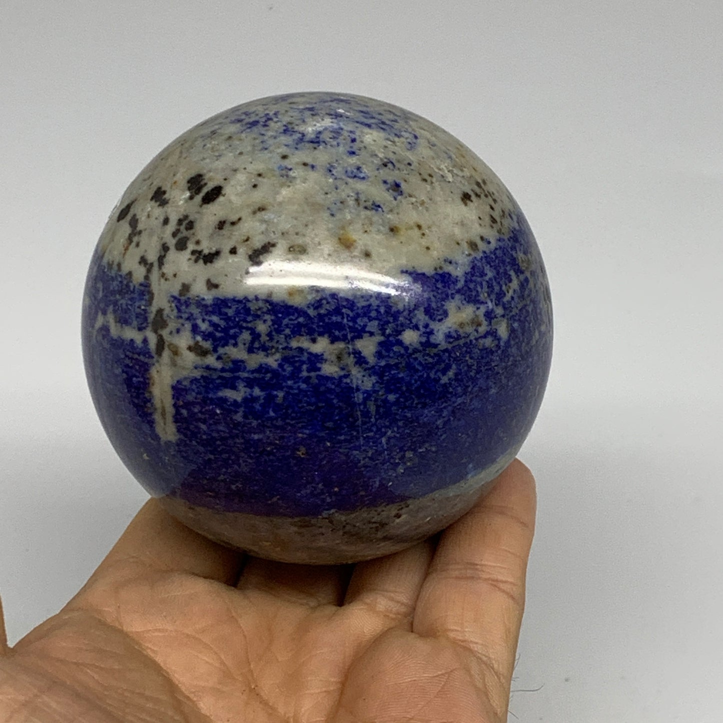 1.43 lbs, 3" (75mm), Lapis Lazuli Sphere Ball Gemstone @Afghanistan, B33235