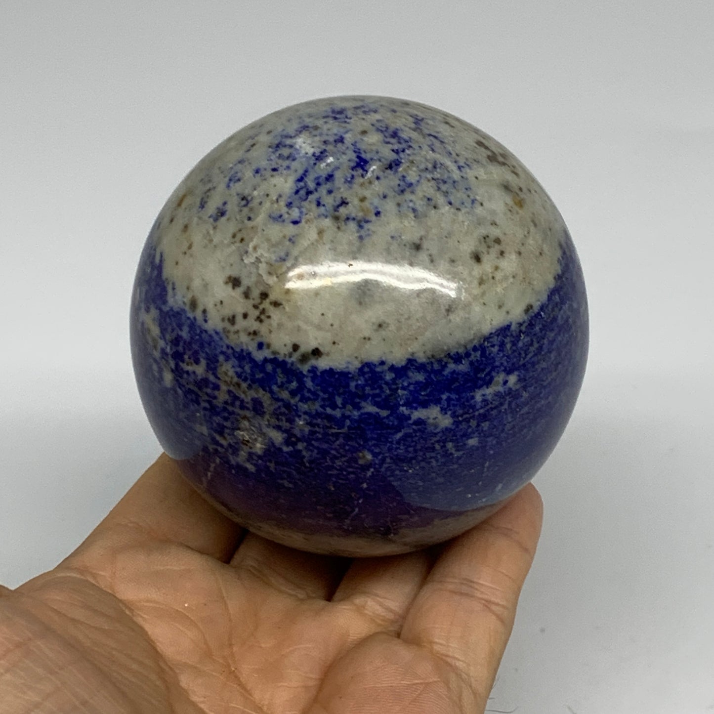 1.43 lbs, 3" (75mm), Lapis Lazuli Sphere Ball Gemstone @Afghanistan, B33235