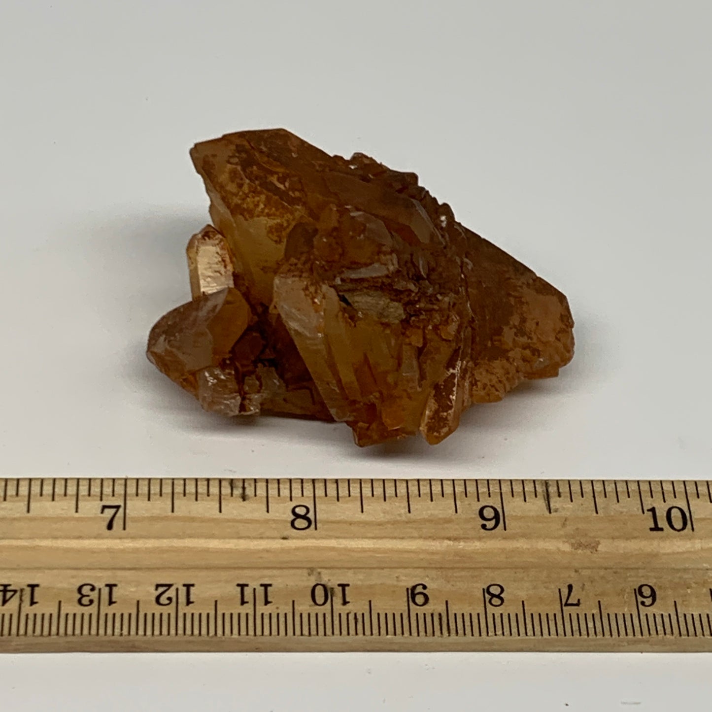 74.6g, 2.3"x1.6"x1.8", Orange Quartz Cluster Crystal Terminated @Brazil, B28937