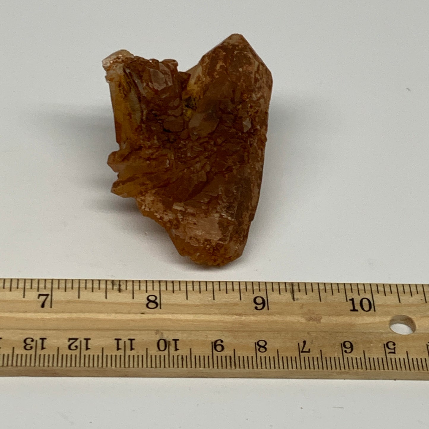 74.6g, 2.3"x1.6"x1.8", Orange Quartz Cluster Crystal Terminated @Brazil, B28937