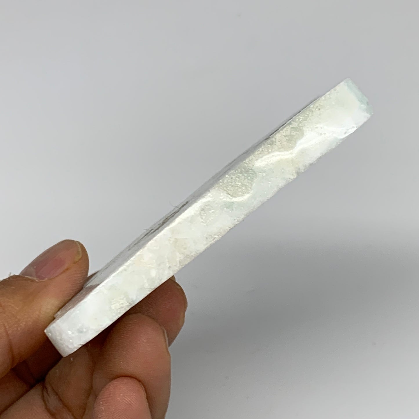 75.9g, 3"x2.1"x0.3", Natural Caribbean Calcite Cloud Crystal @Afghanistan, B3195