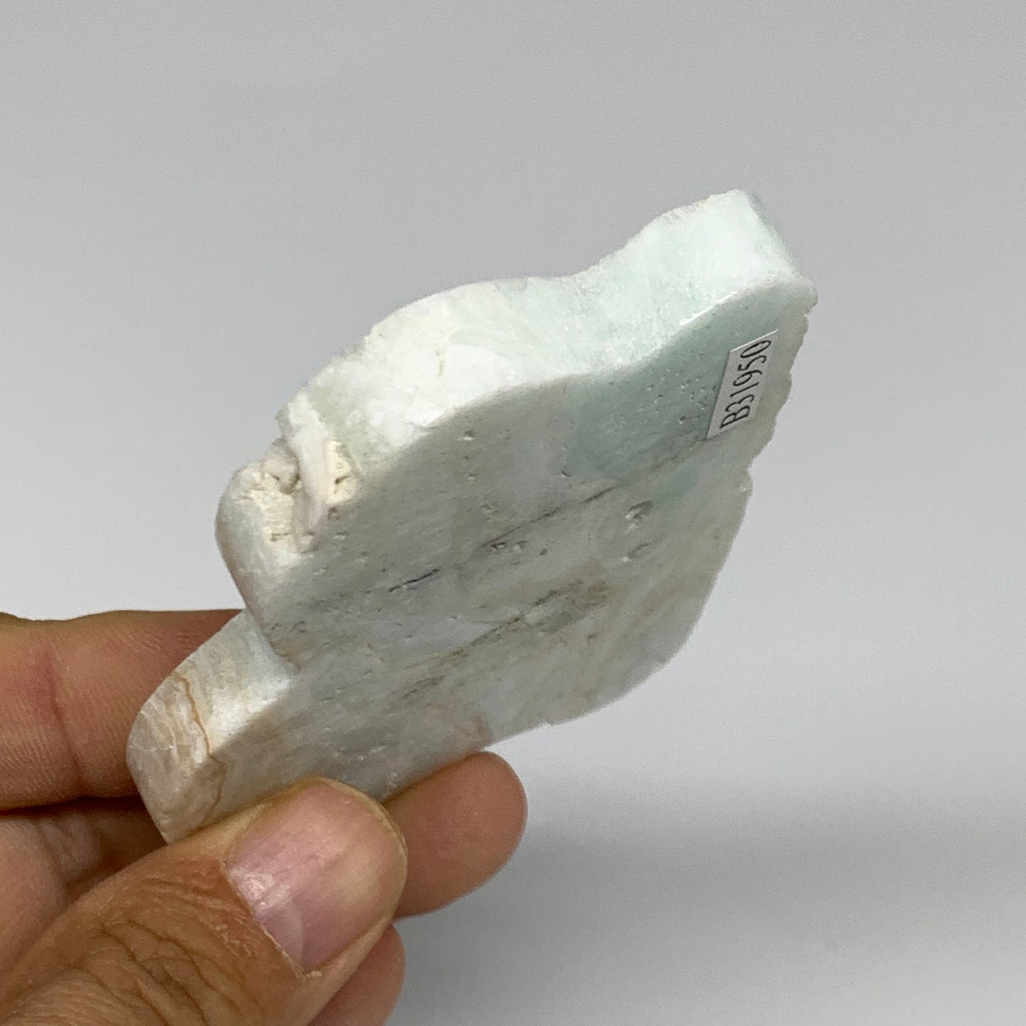 75.9g, 3"x2.1"x0.3", Natural Caribbean Calcite Cloud Crystal @Afghanistan, B3195