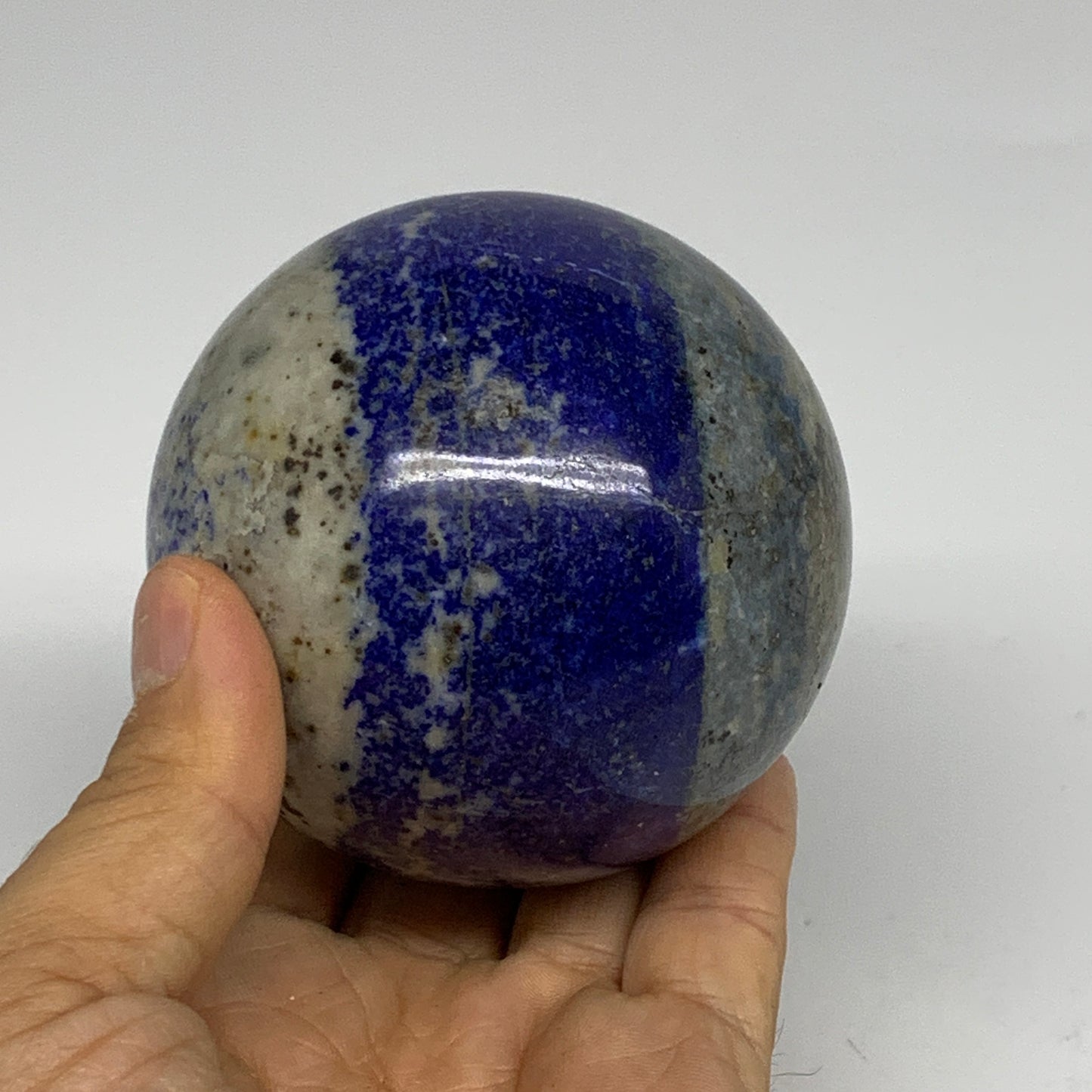 1.43 lbs, 3" (75mm), Lapis Lazuli Sphere Ball Gemstone @Afghanistan, B33235
