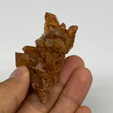 46.7g, 2.3"x2.1"x0.9", Orange Quartz Cluster Crystal Terminated @Brazil, B28938